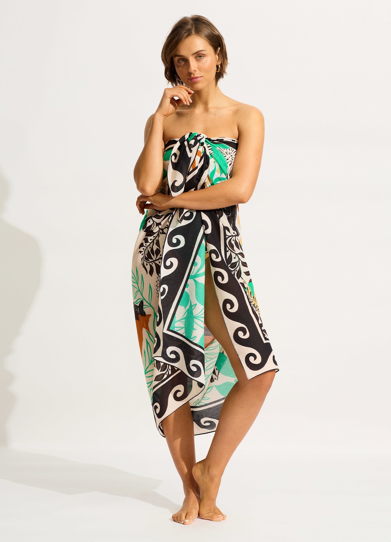Atlantis Sarong - Ecru - Ecru view 4