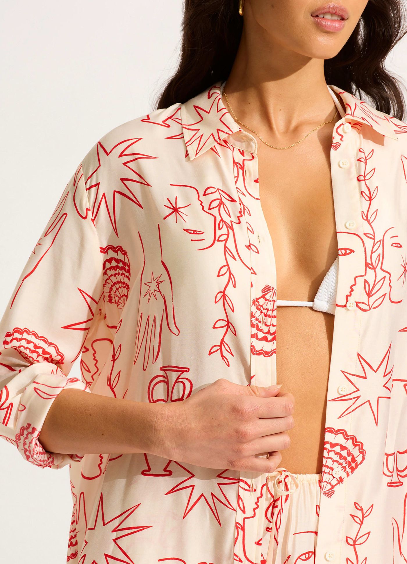 Atlantis Shirt - Ecru - Ecru view 5