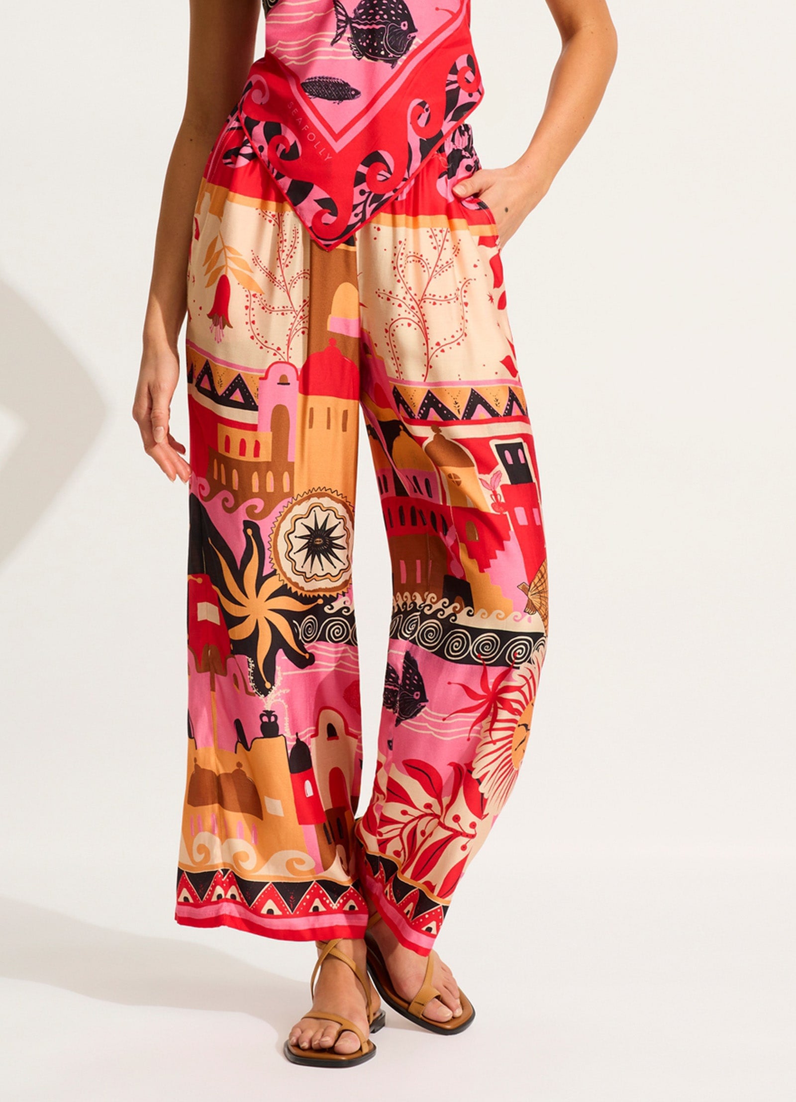 Atlantis Wide Leg Pant - Paradise Pink - Paradise Pink view 2