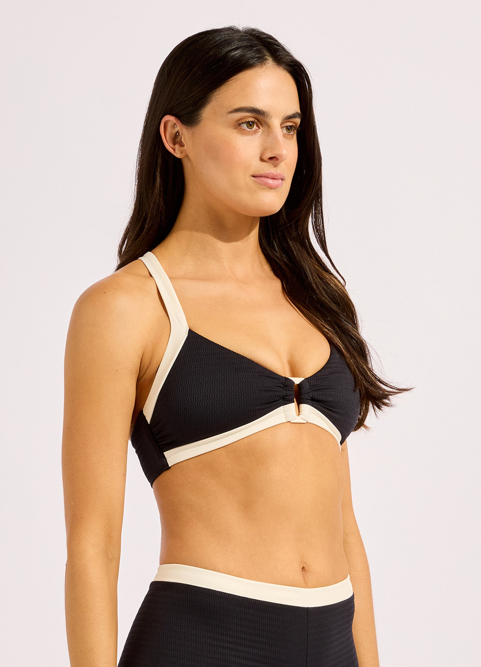 Bandwave Multi Fit  Bralette Bikini Top - Black view 3