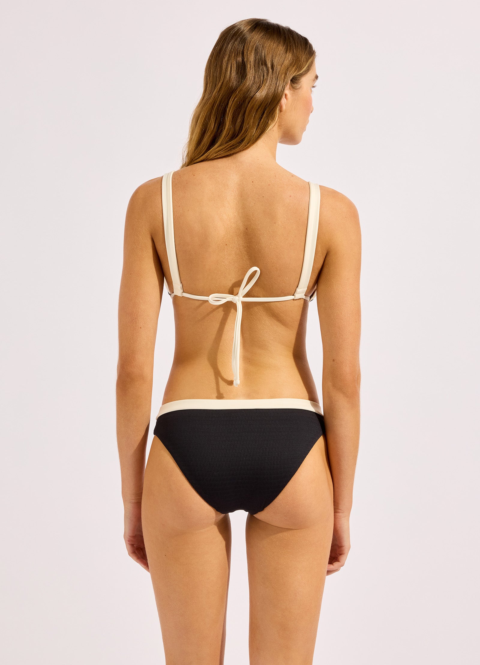 Bandwave Triangle Bikini Top - Black view 4