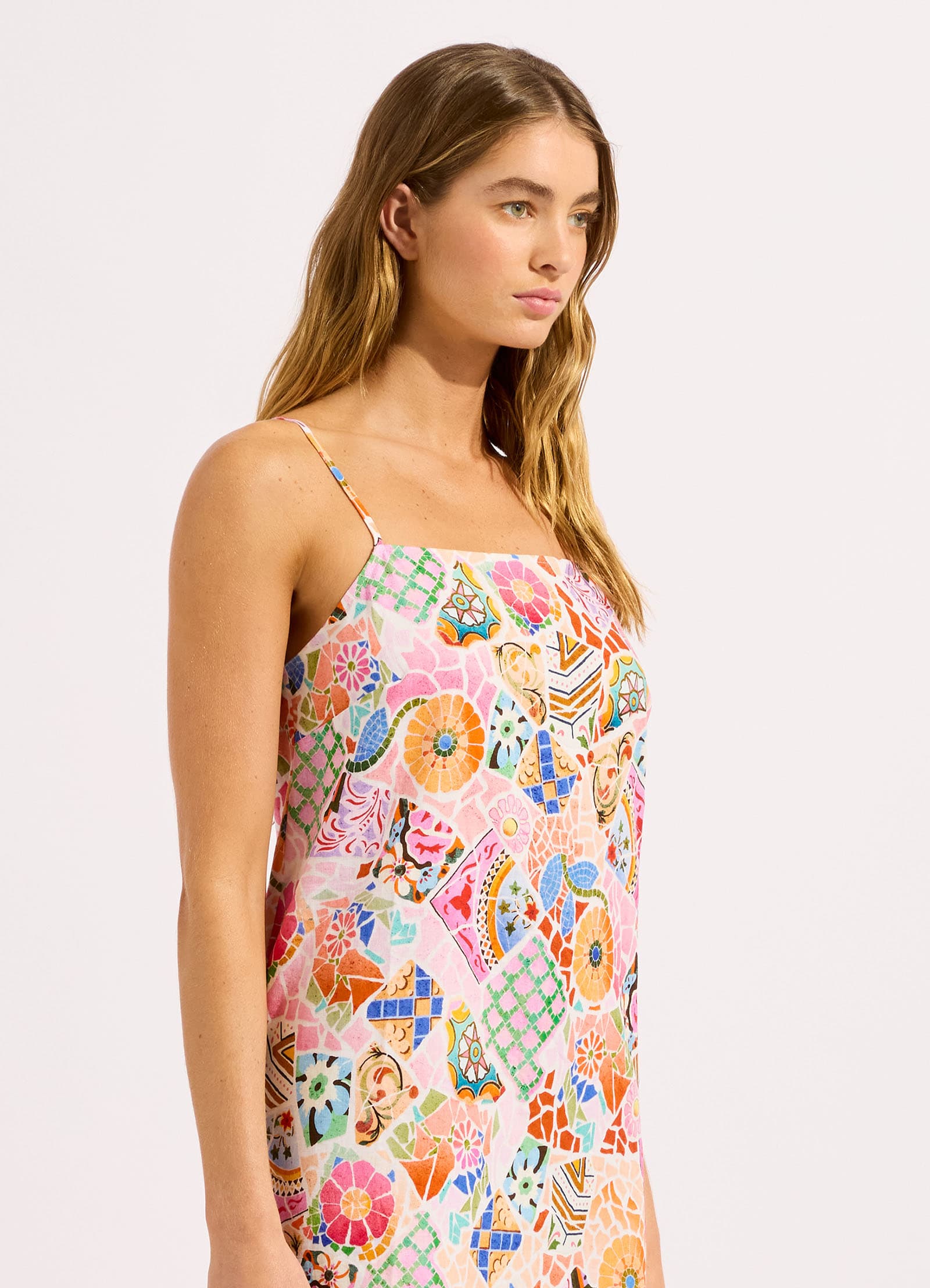 Beach Boheme Bandeau Mini Dress - Parfait Pink view 2