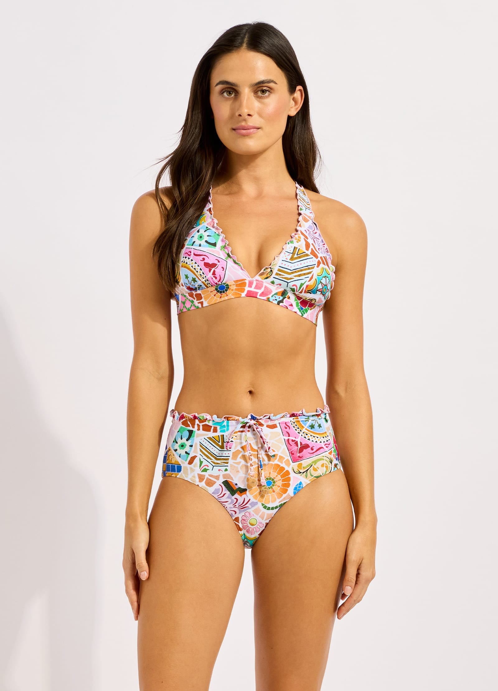 Beach Boheme Multi Fit Triangle Bikini Top - Parfait Pink