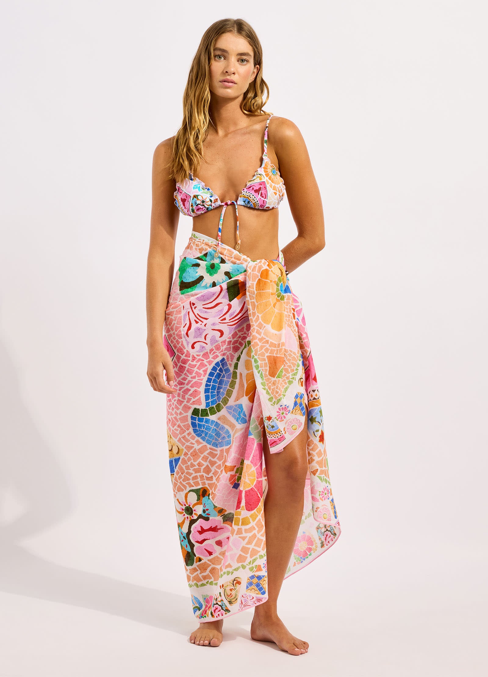 Beach Boheme Sarong - Parfait Pink