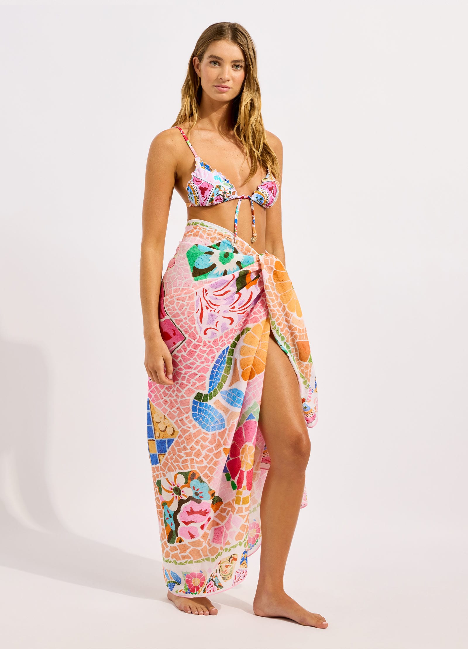 Beach Boheme Sarong - Parfait Pink view 2