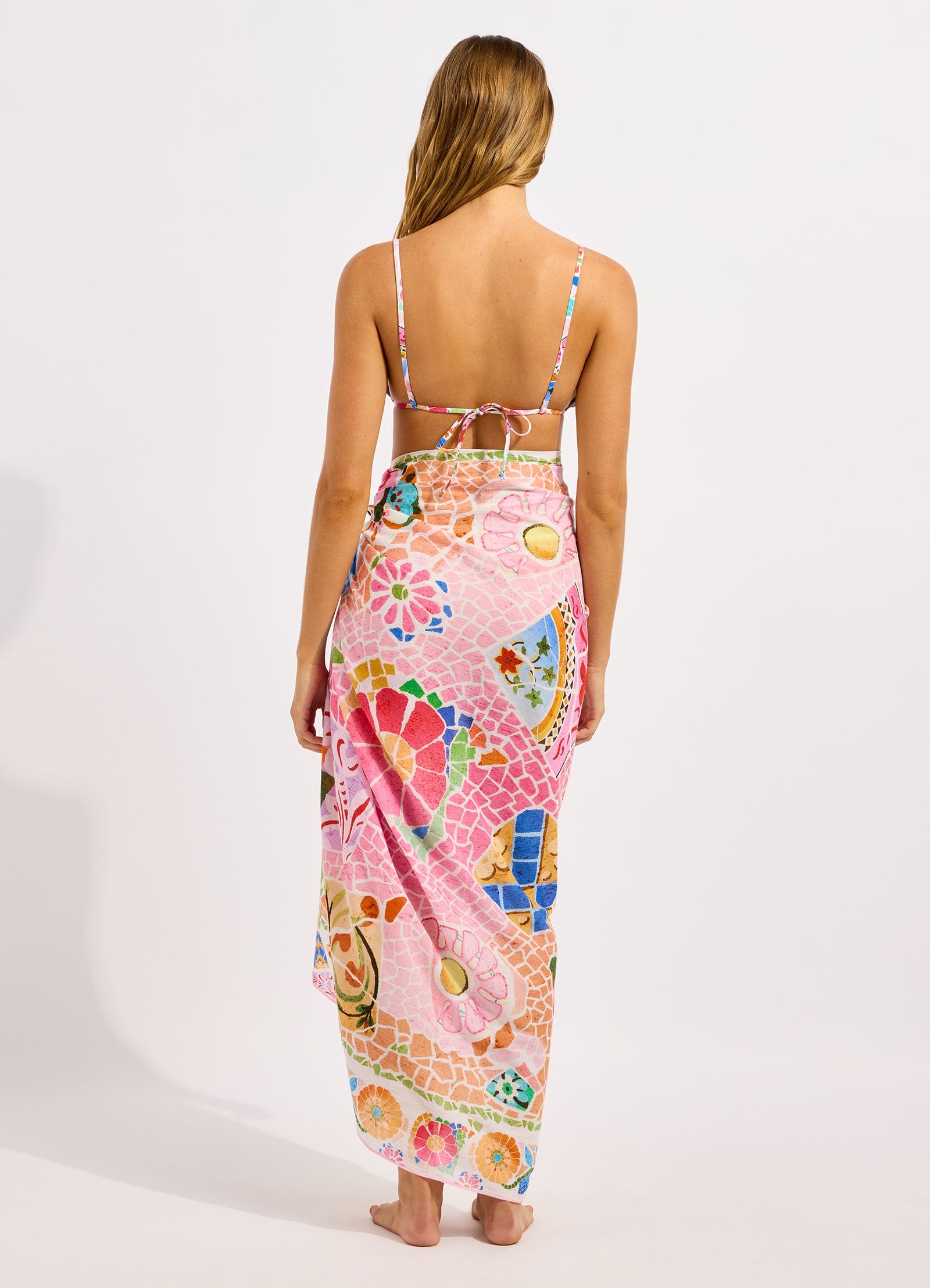 Beach Boheme Sarong - Parfait Pink view 3
