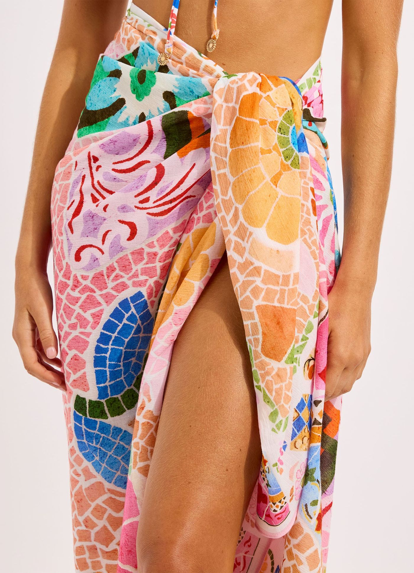 Beach Boheme Sarong - Parfait Pink view 4