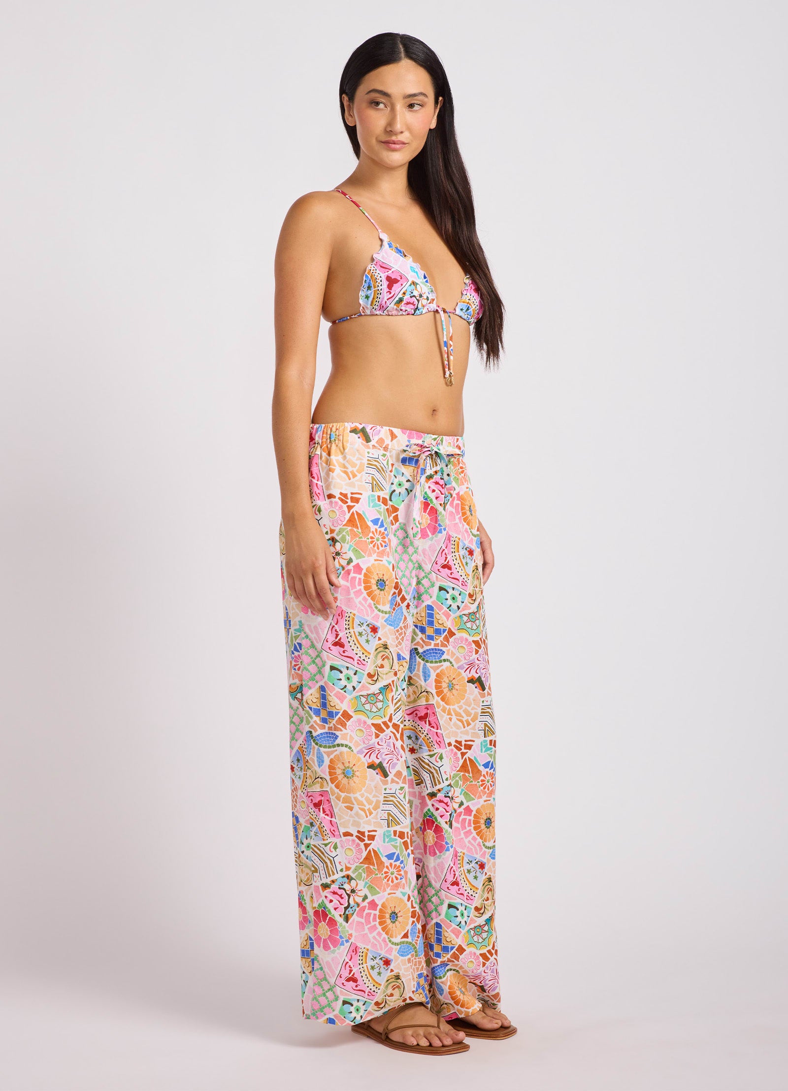 Beach Boheme Wide Leg Pant - Parfait Pink view 3