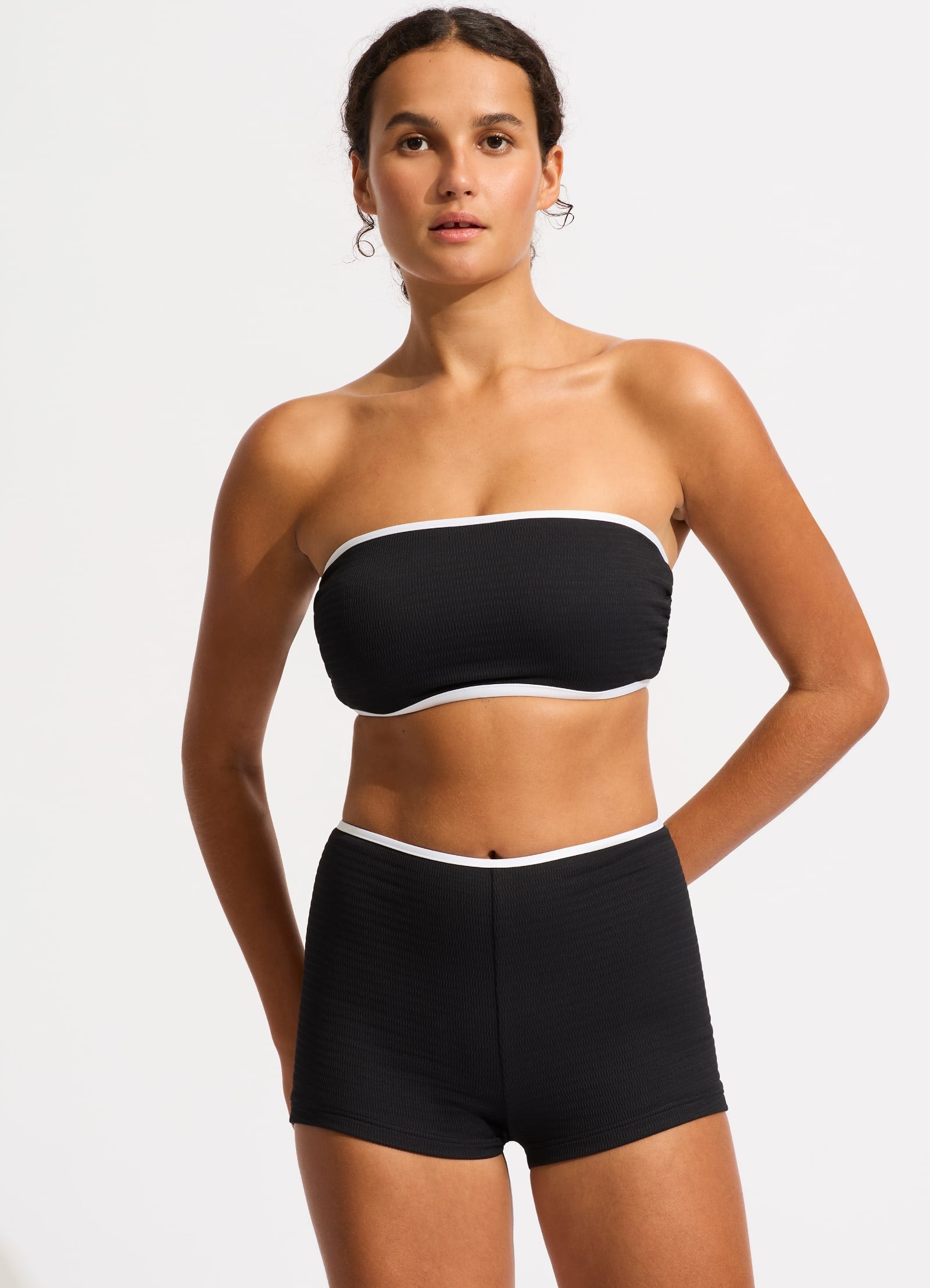 Beach Bound Boyleg Bikini Bottom - Black - Black