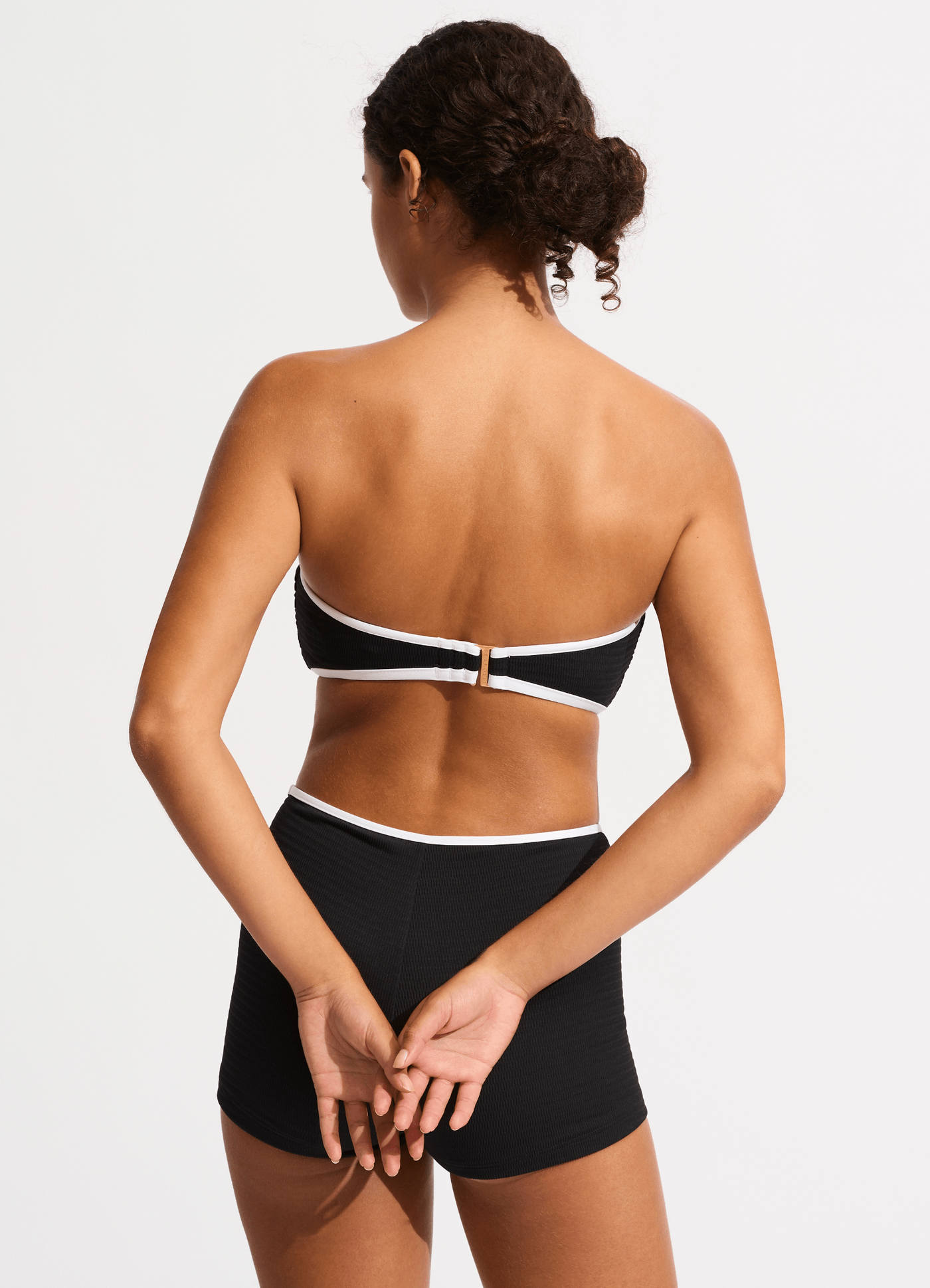 Beach Bound Boyleg Bikini Bottom - Black - Black view 4