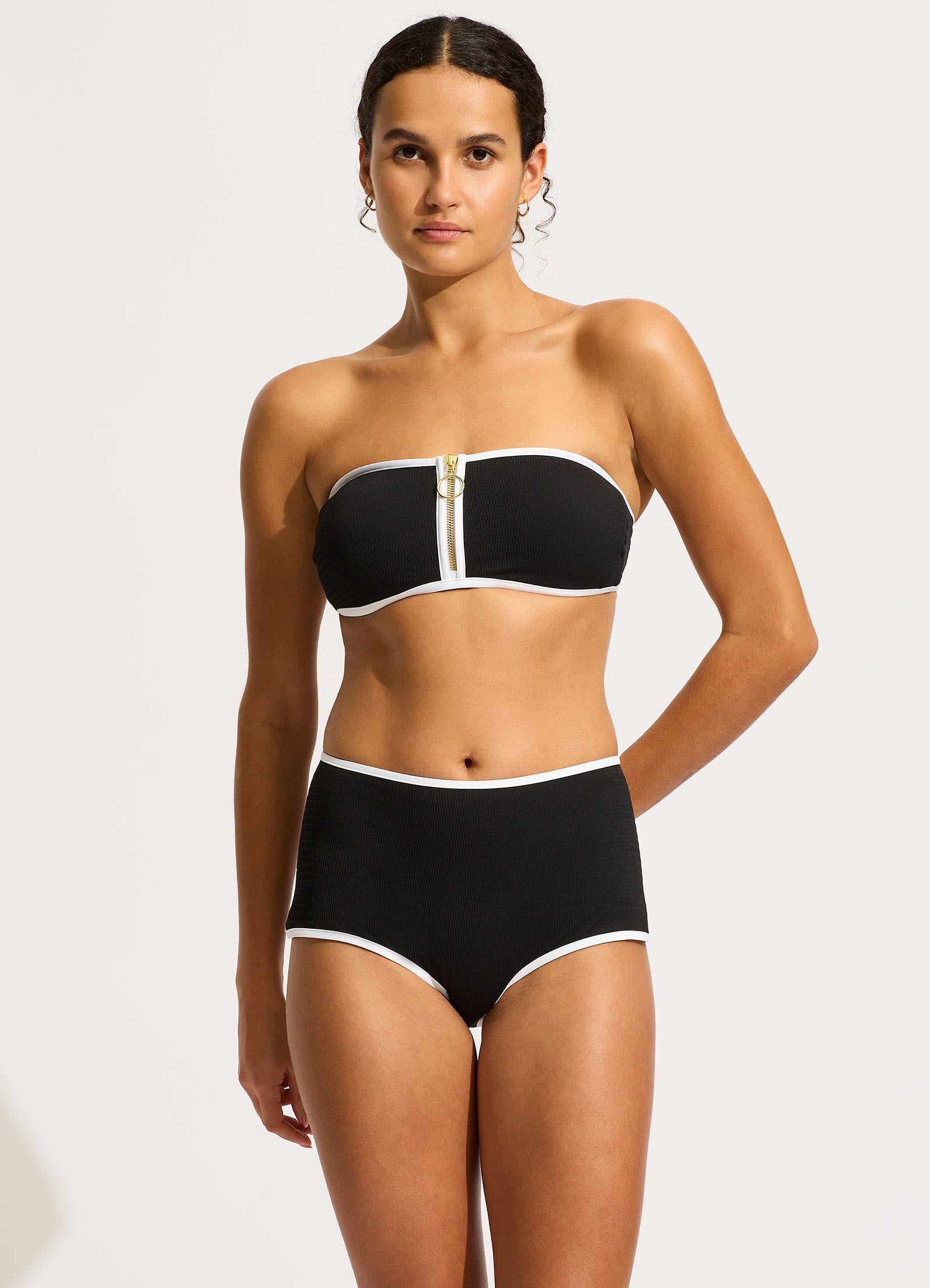 Beach Bound Boyleg Bikini Bottom - Black - Black