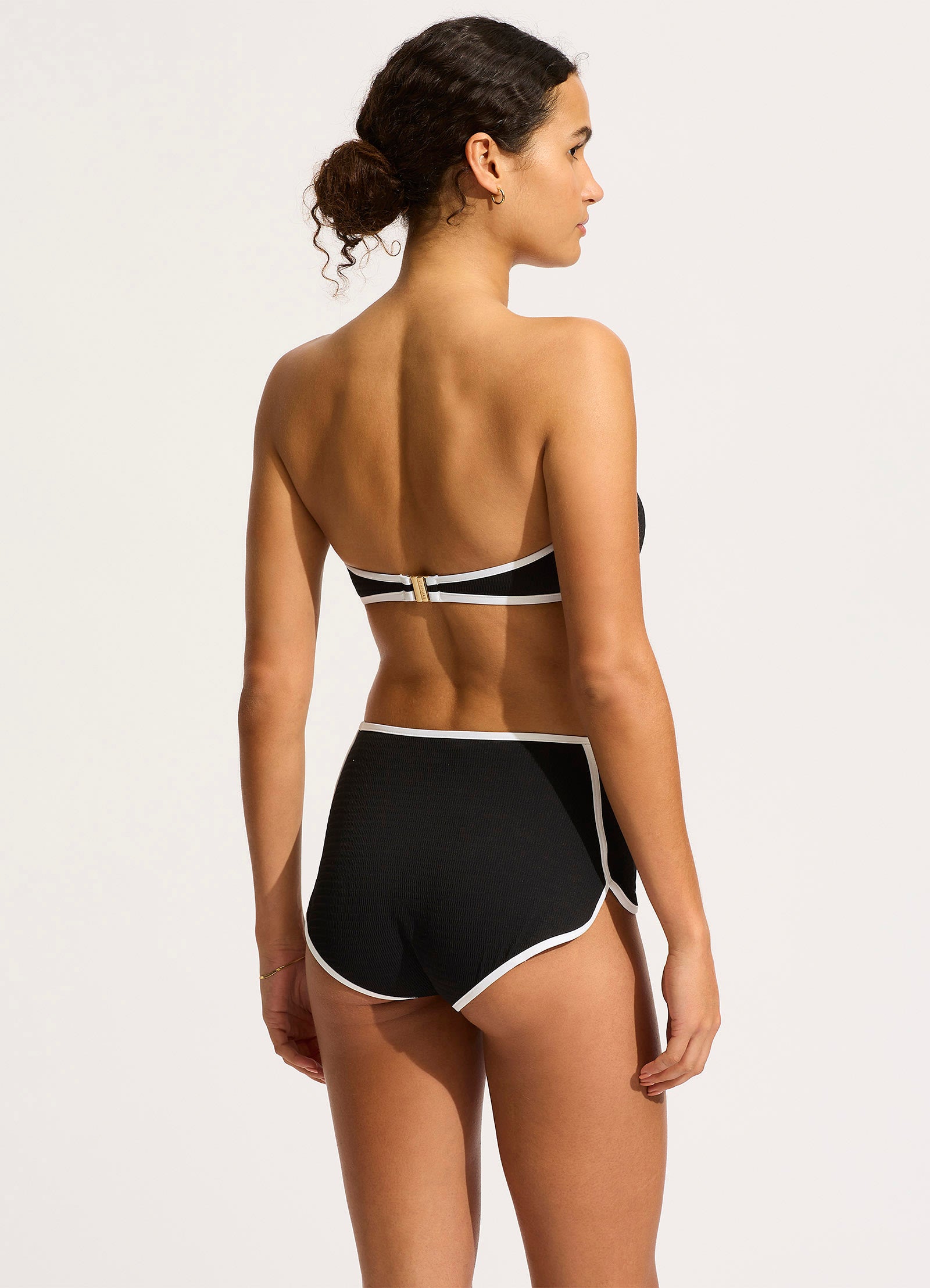 Beach Bound Boyleg Bikini Bottom - Black - Black view 4
