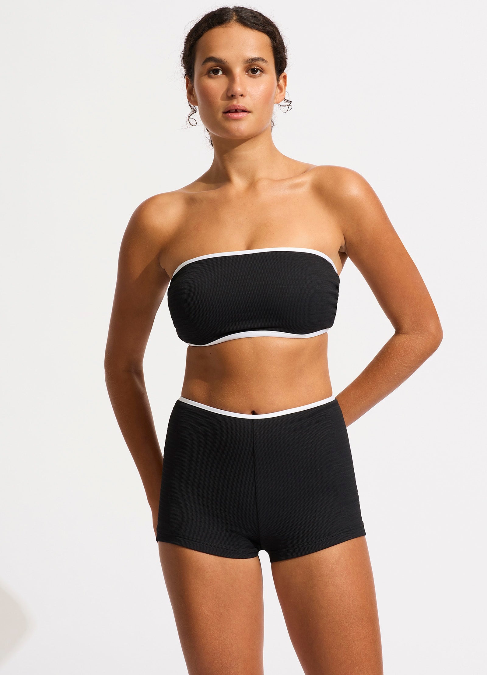 Beach Bound DD Tank Bikini Top - Black - Black