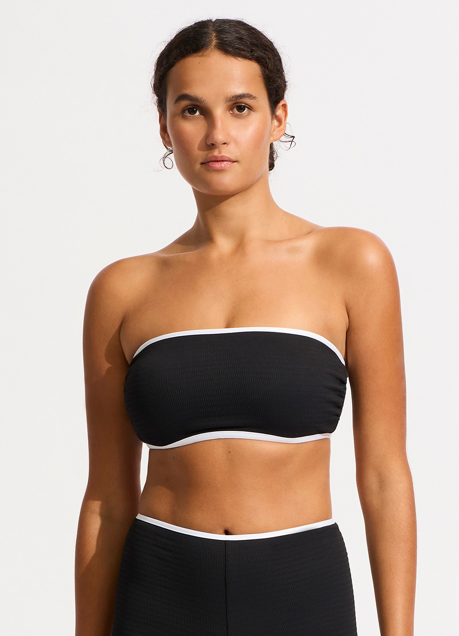 Beach Bound DD Tank Bikini Top - Black - Black view 2