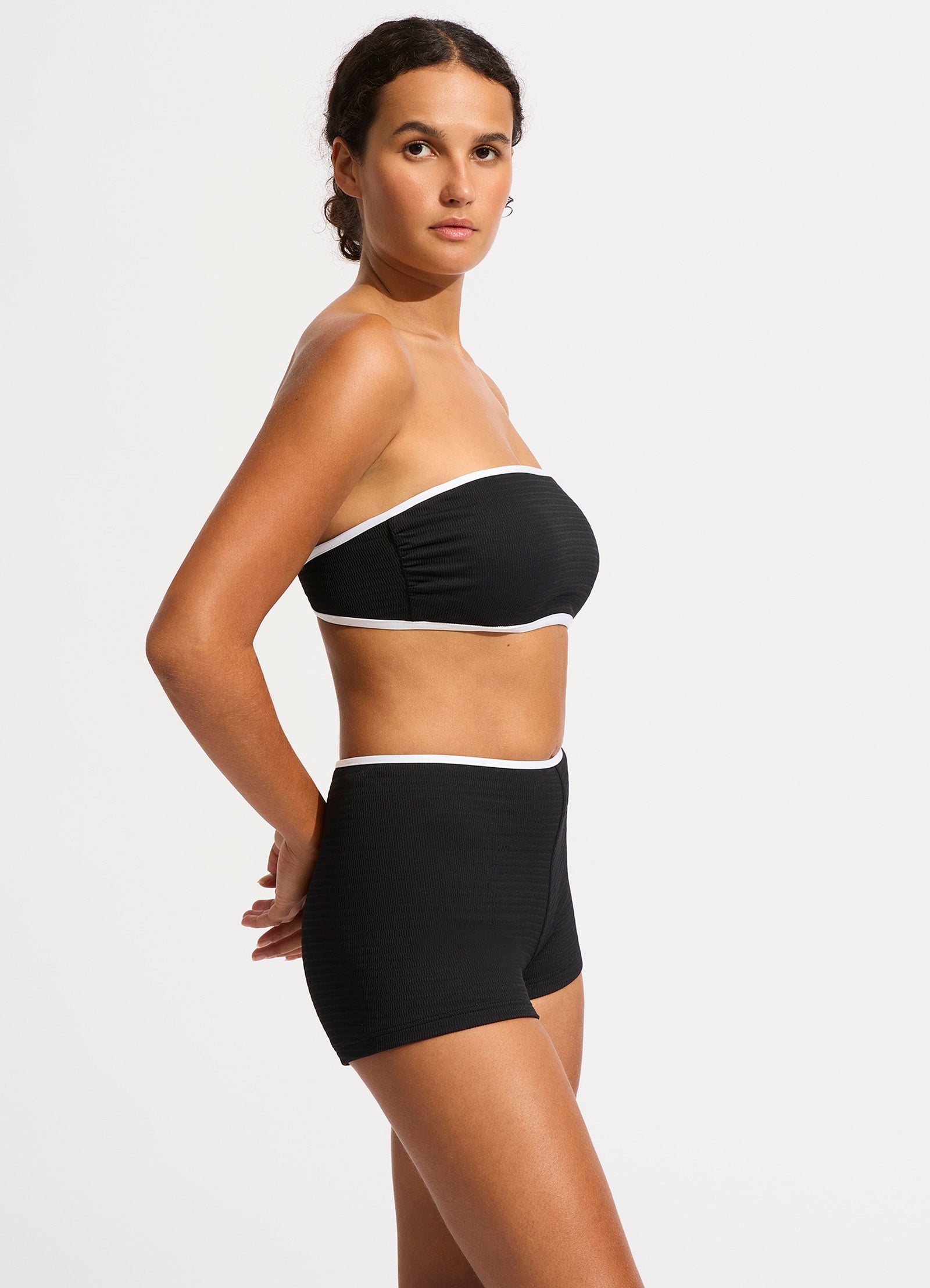 Beach Bound DD Tank Bikini Top - Black - Black view 3