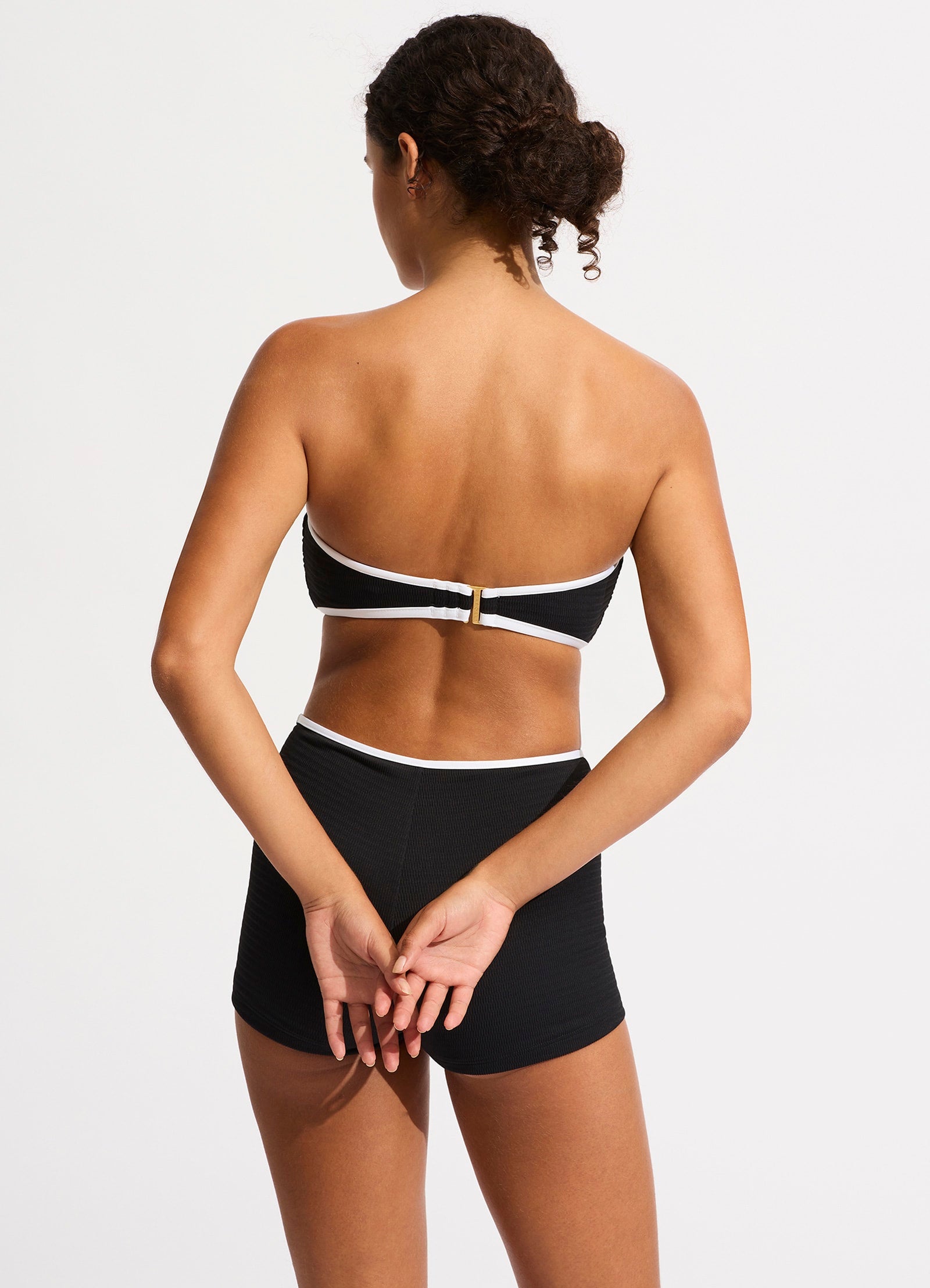 Beach Bound DD Tank Bikini Top - Black - Black view 4