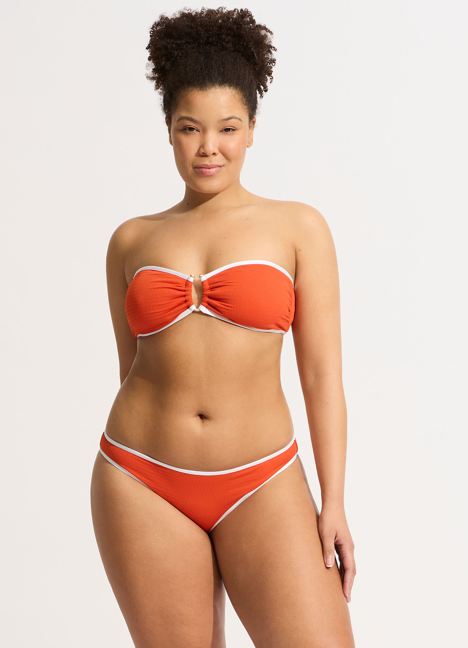 Beach Bound Hipster Bikini Bottom - Tamarillo - Tamarillo