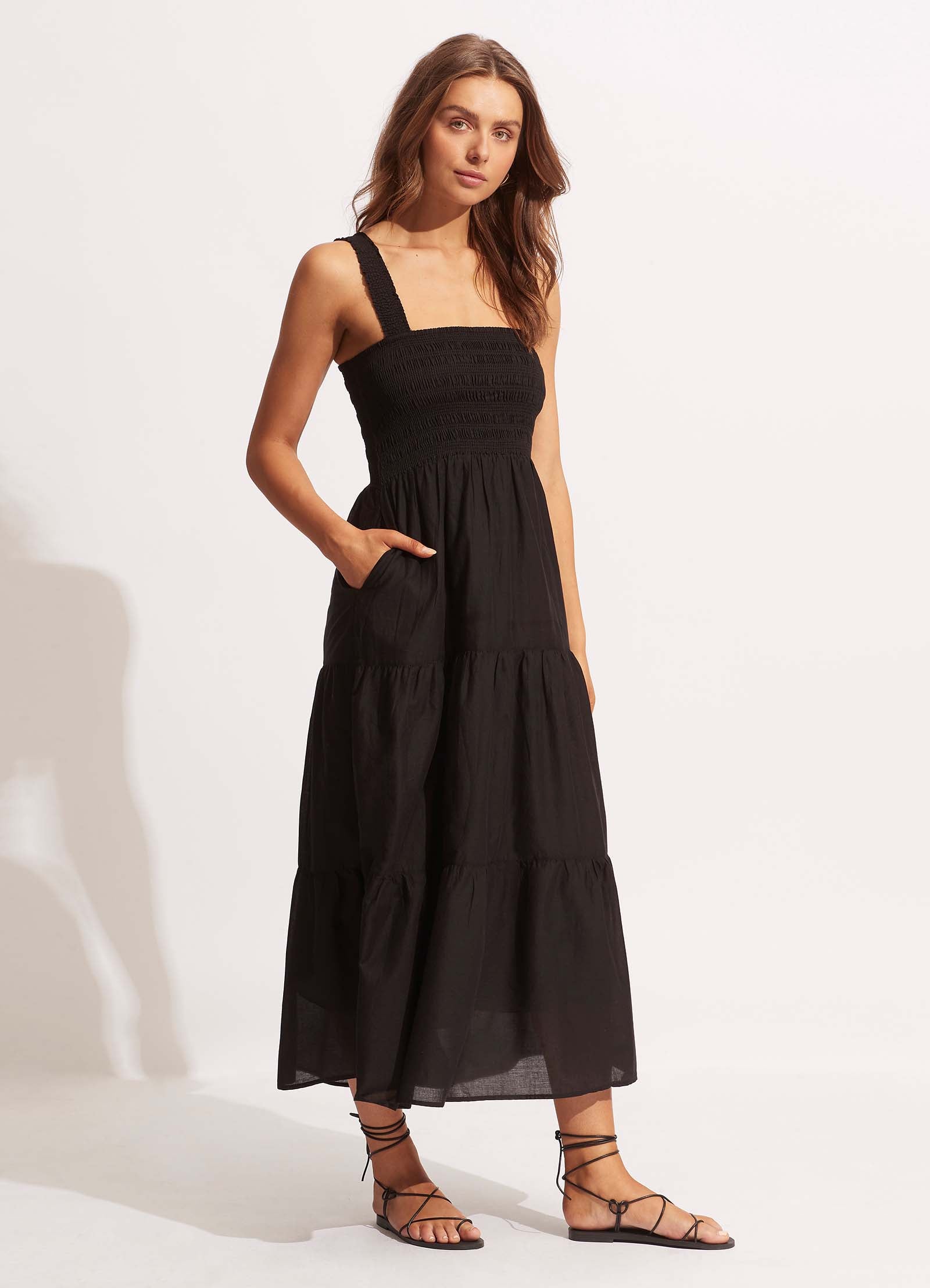 Beach House Dress - Black - Black view 2