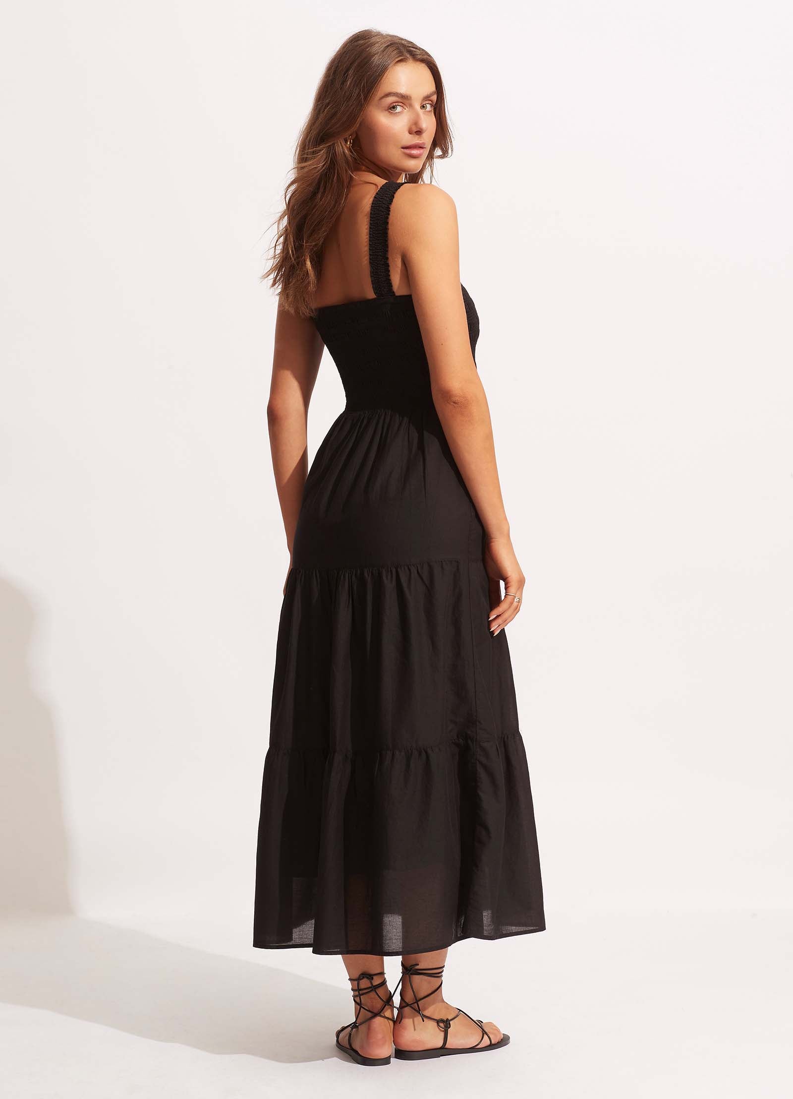 Beach House Dress - Black - Black view 3