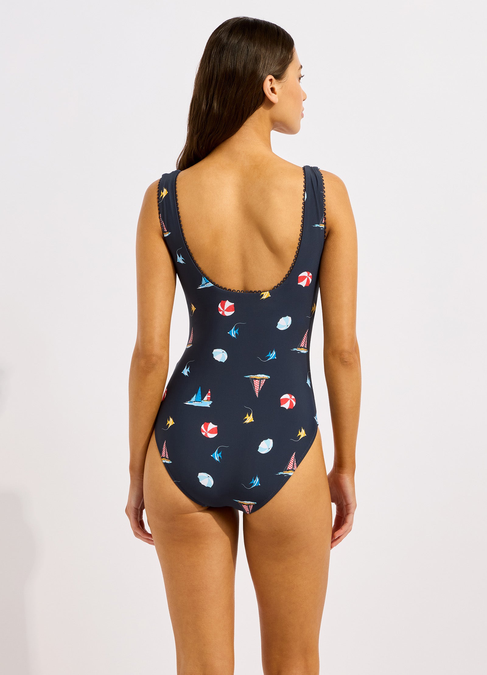 Beachclub DD One Piece Swimsuit - True Navy view 3