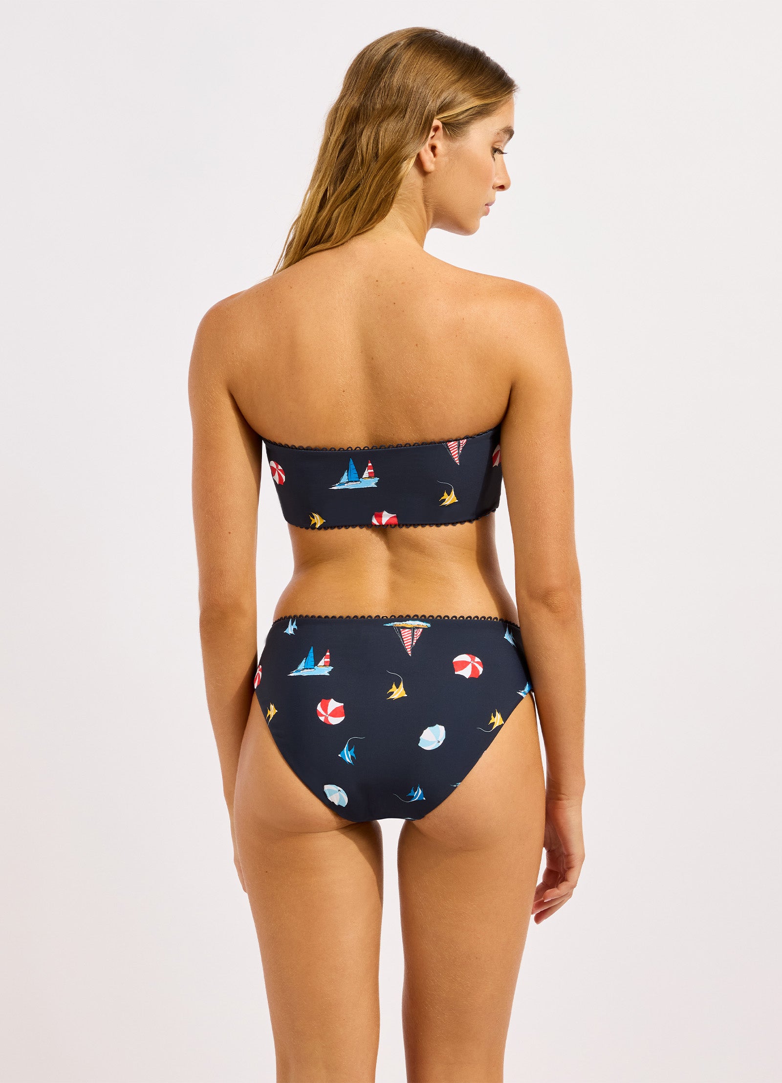 Beachclub Retro Bikini Bottom - True Navy view 4