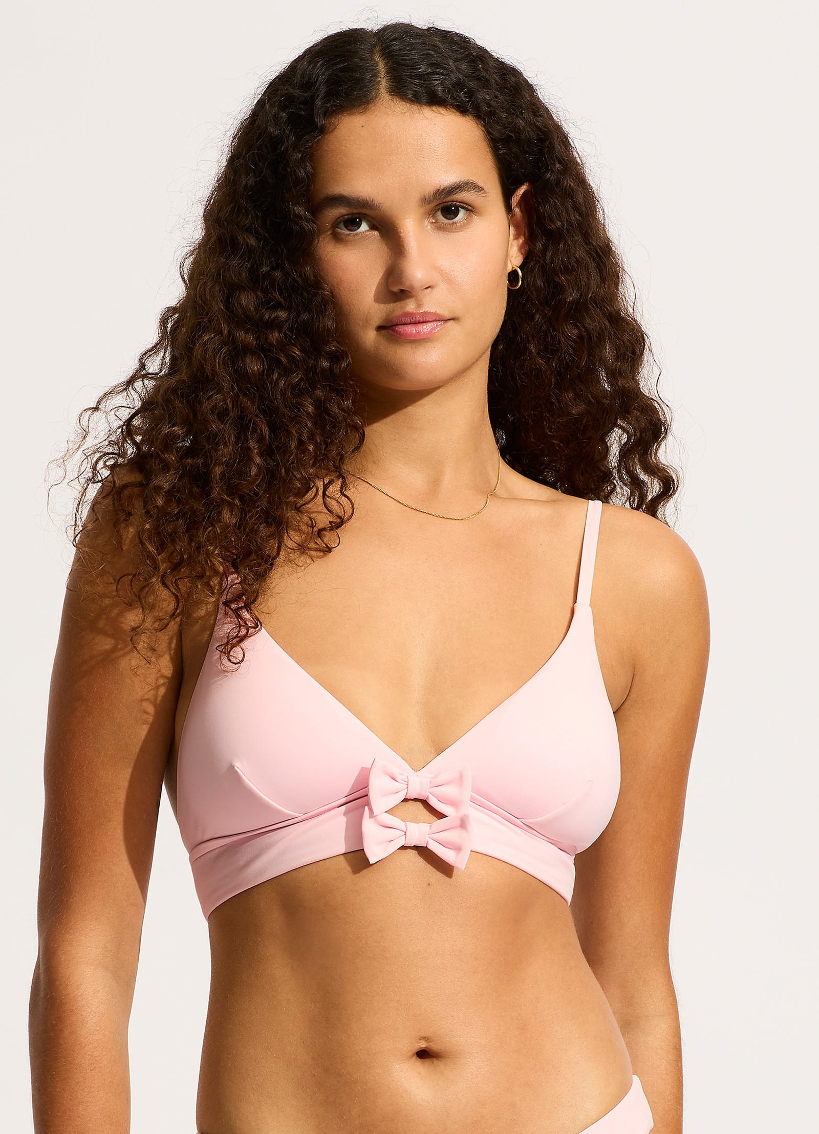 Beau Banded Triangle Bikini Top - Blossom - Blossom view 2