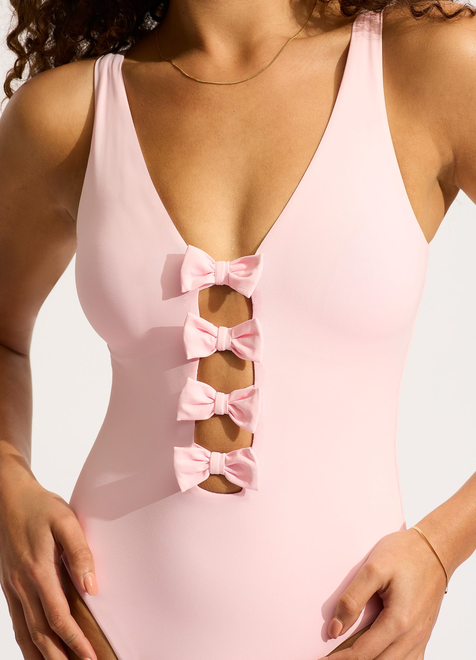 Beau Bow Front One Piece - Blossom - Blossom view 4