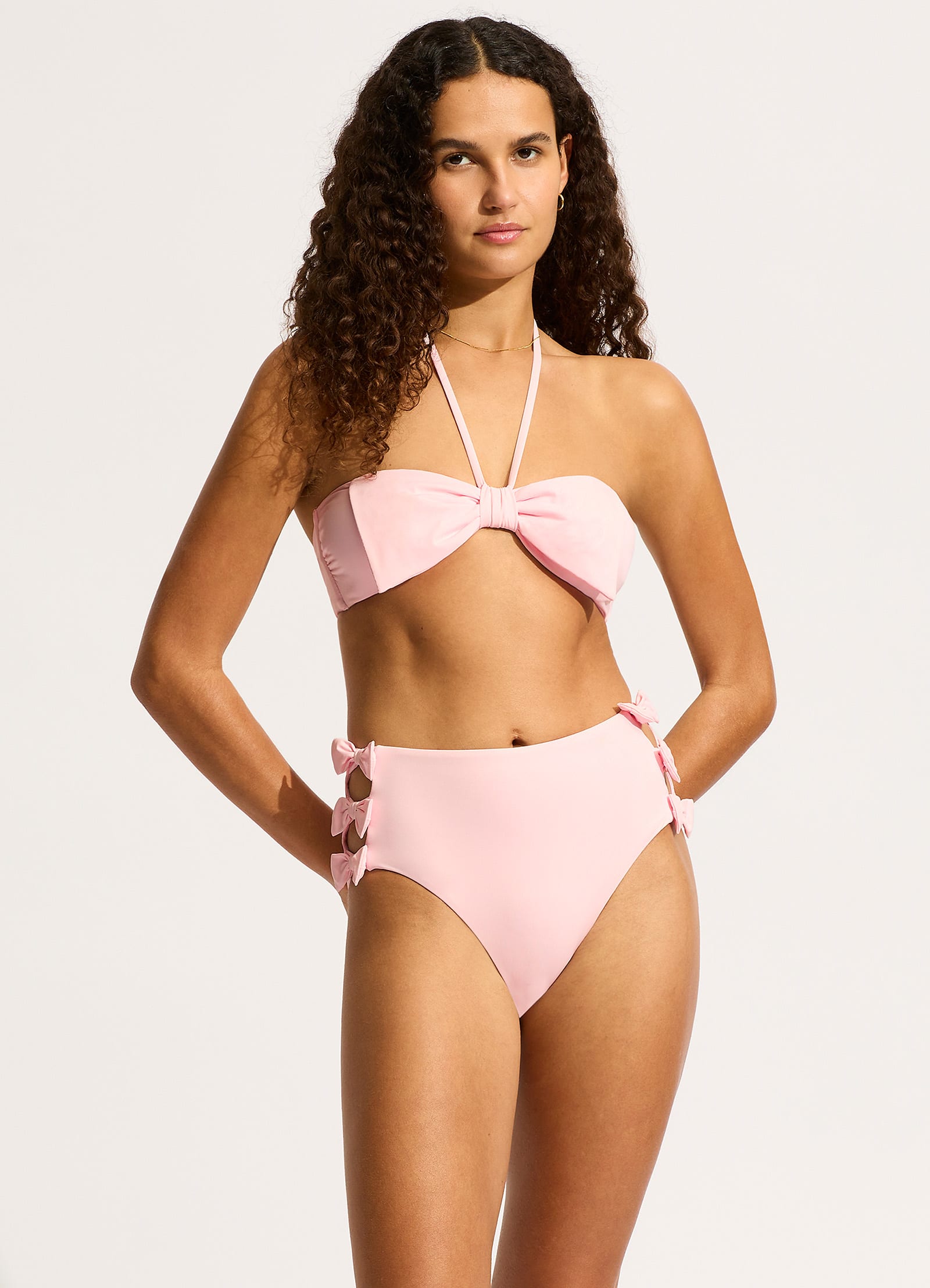 Beau High Waisted Bikini Bottom - Blossom - Blossom