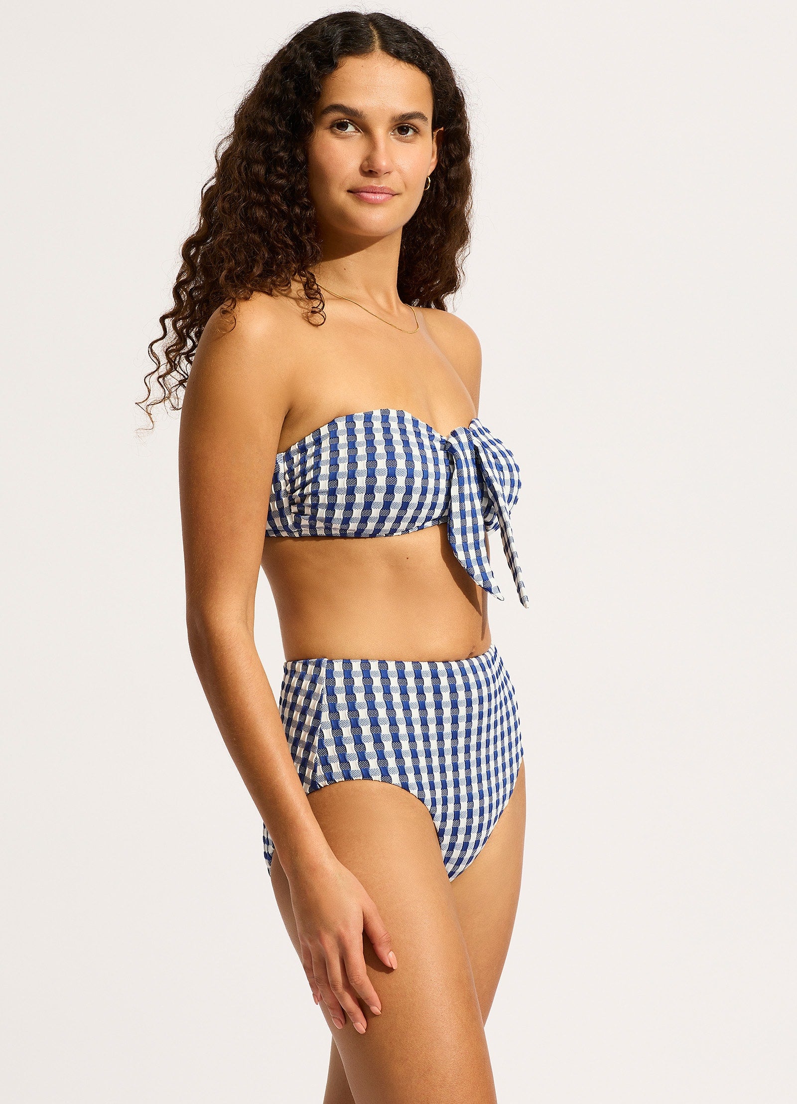 Bella High Waisted Bikini Bottom - Ultramarine - Ultramarine view 3