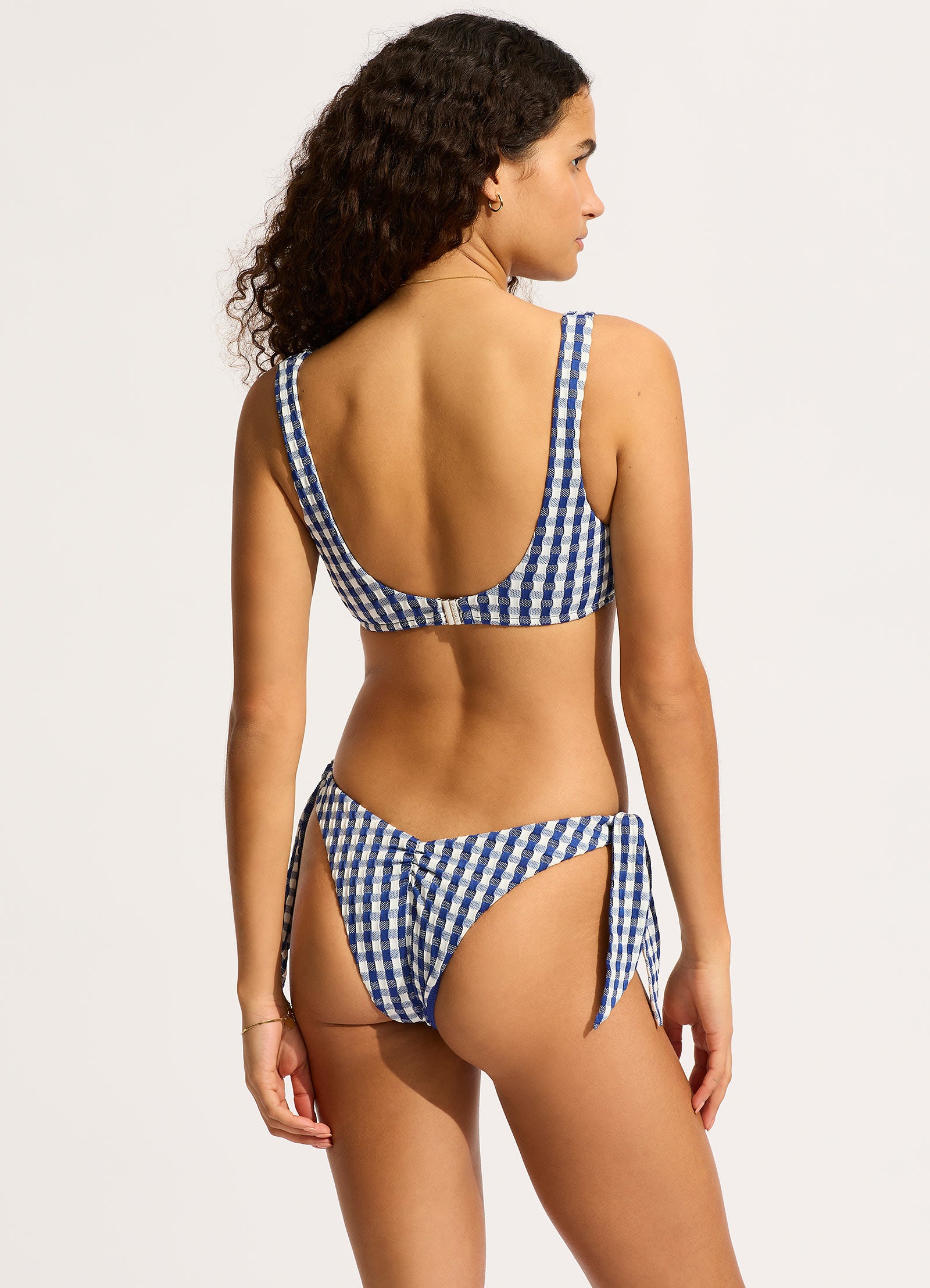 Bella Tie Side High Cut Rio Bikini Bottom - Ultramarine - Ultramarine view 4