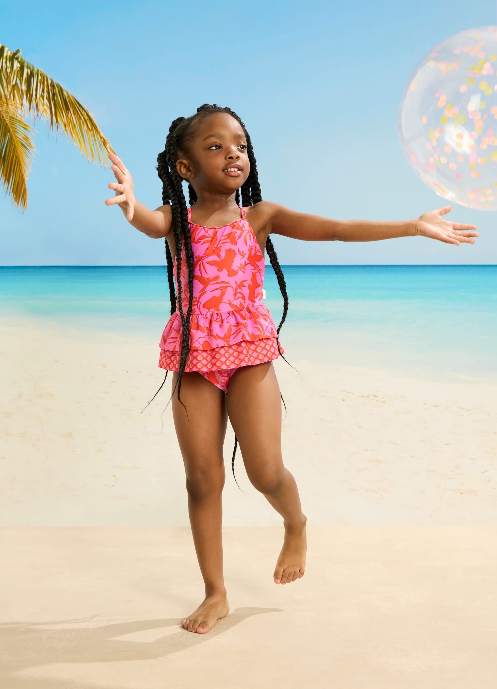 Birds Of A Feather Girls Peplum One Piece - Birds Feath - BirdsFeath