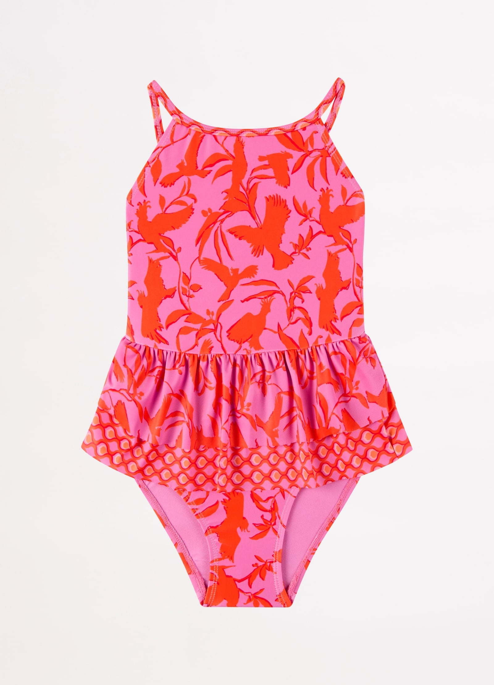 Birds Of A Feather Girls Peplum One Piece - Birds Feath - BirdsFeath view 2