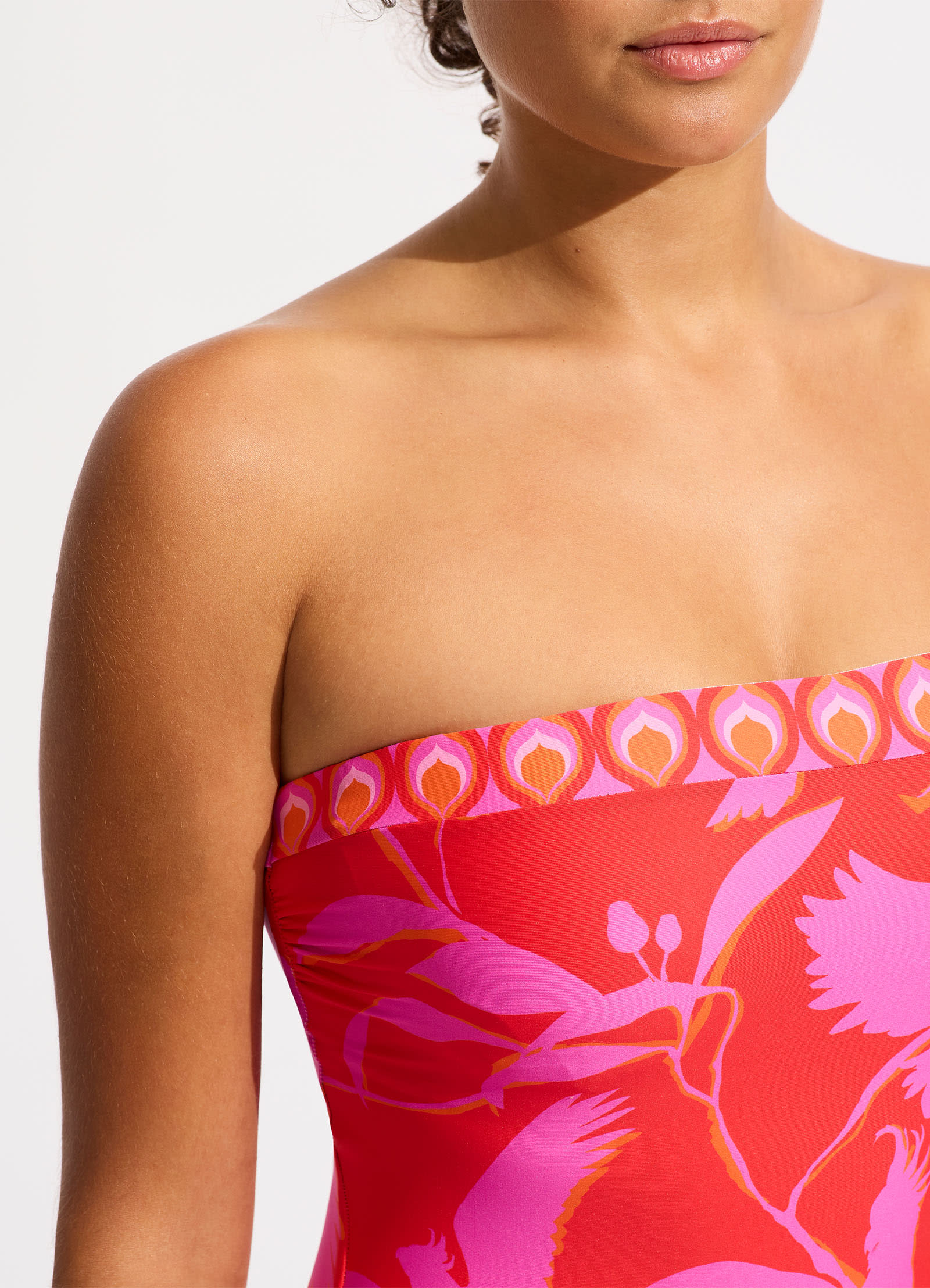 Birds Of Paradise DD Bandeau One Piece - Chilli Red - Chilli Red view 5