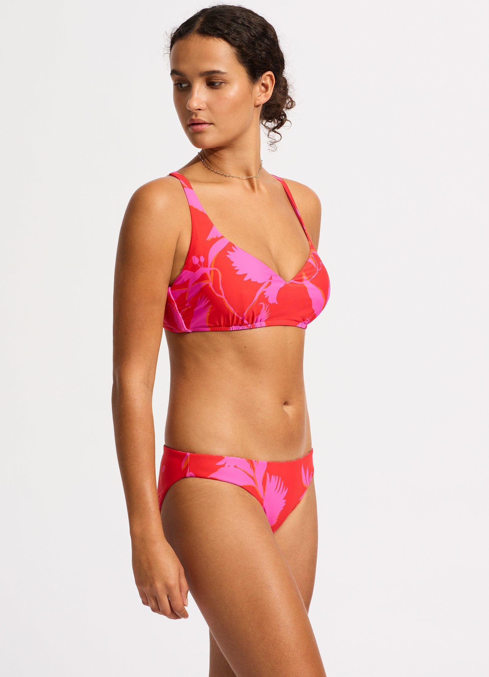 Birds Of Paradise DD Sweetheart Halter Bikini Top - Chilli Red - Chilli Red view 2