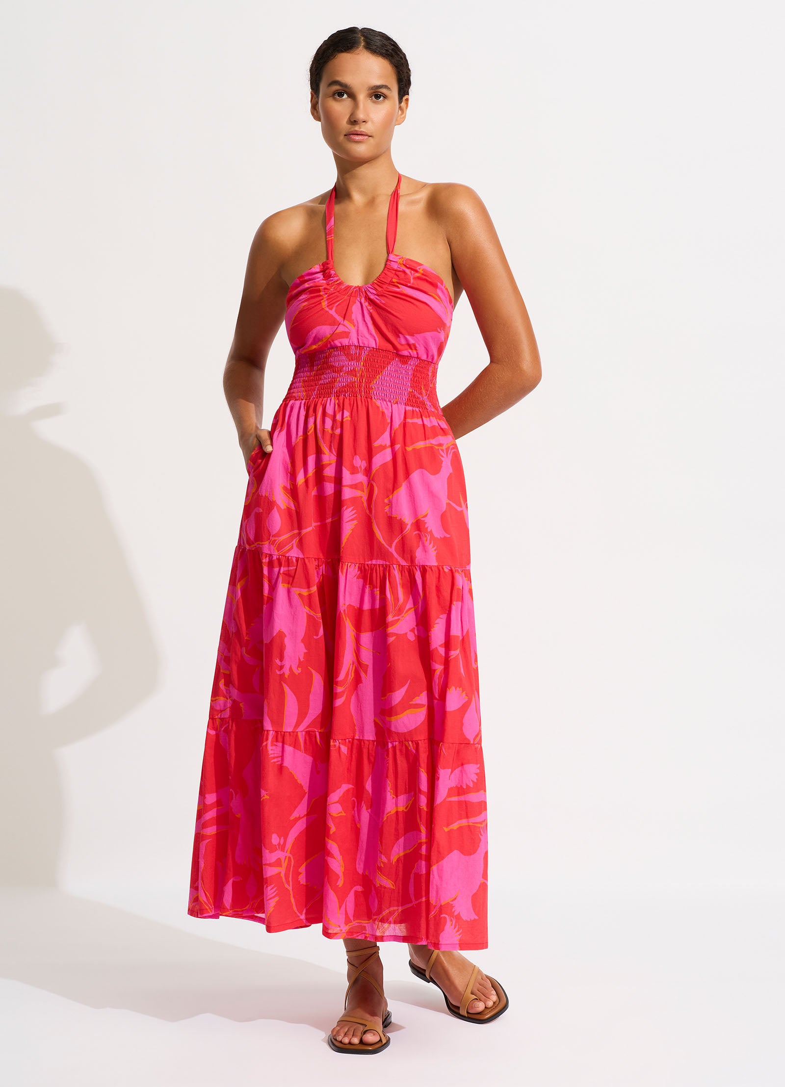 Birds Of Paradise Maxi Dress - Chilli Red - Chilli Red view 2