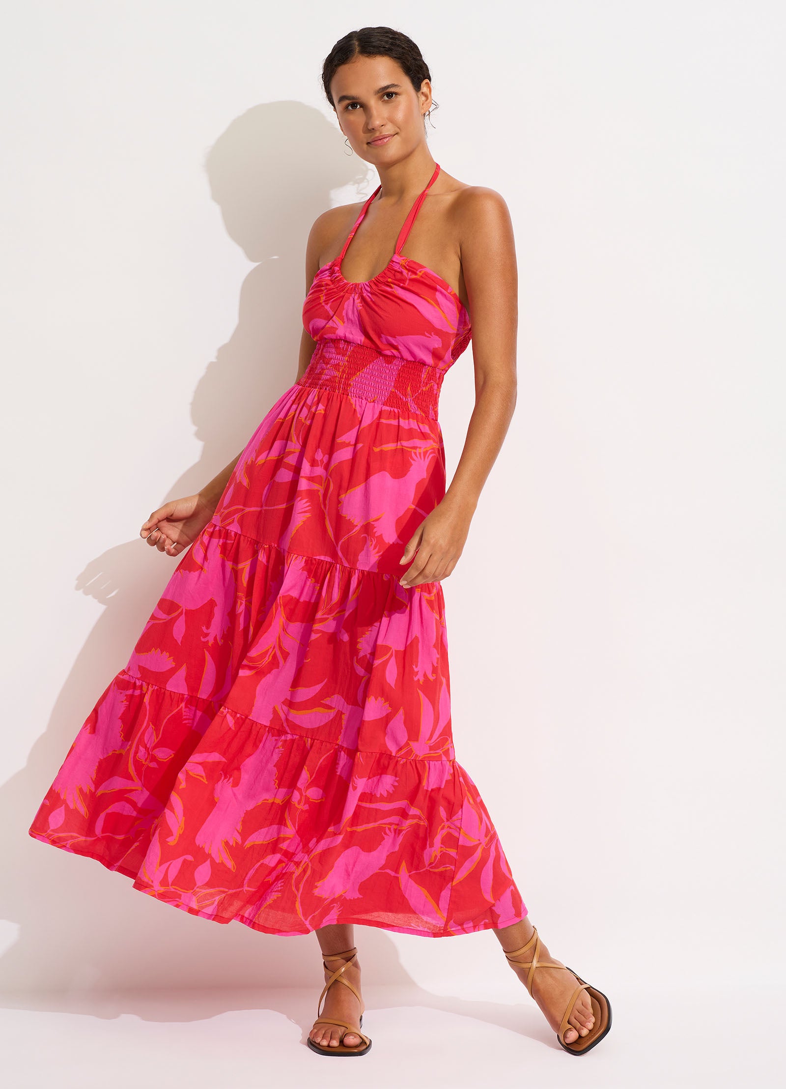Birds Of Paradise Maxi Dress - Chilli Red - Chilli Red view 6