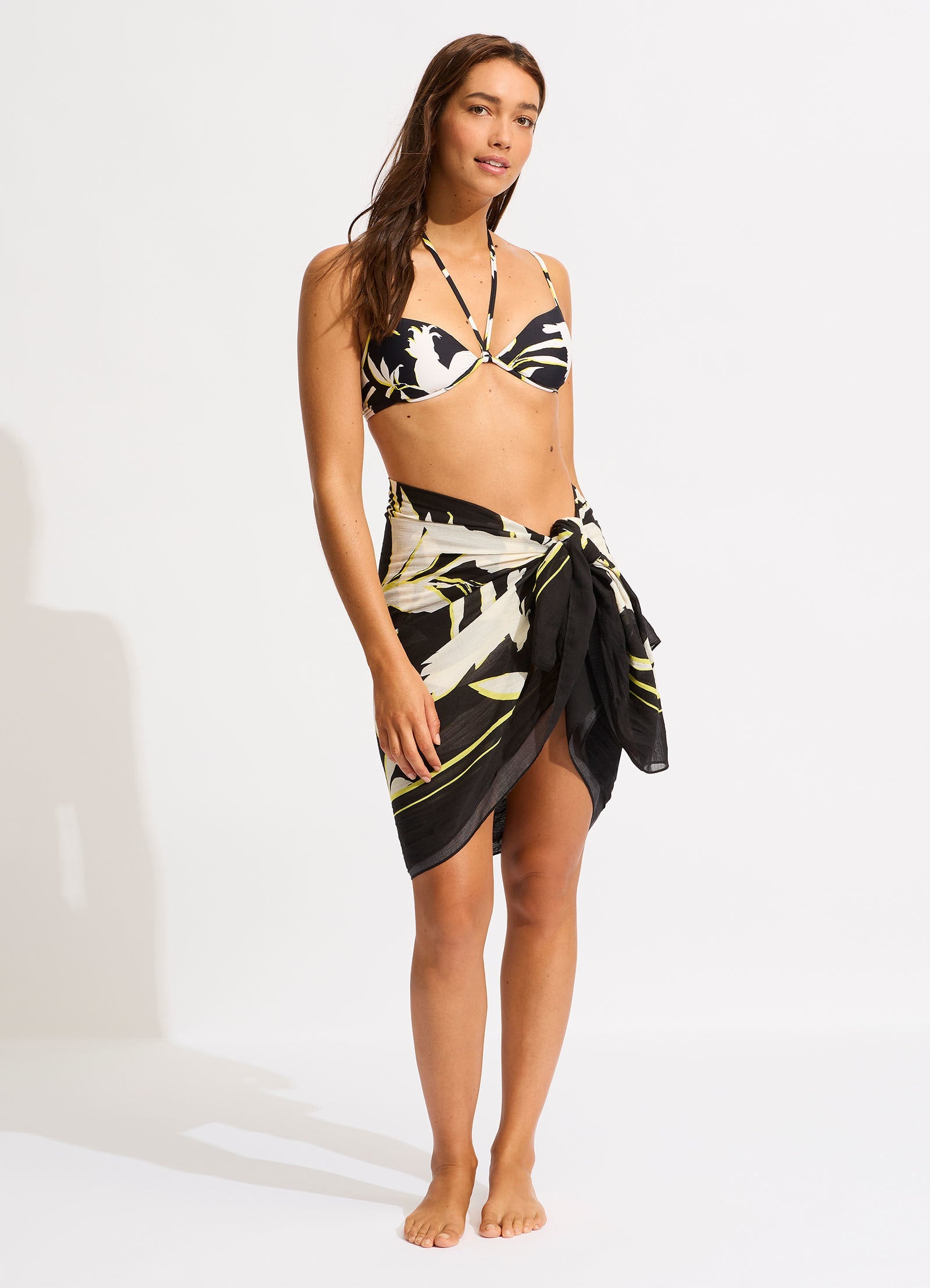 Birds Of Paradise Sarong - Black - Black view 7