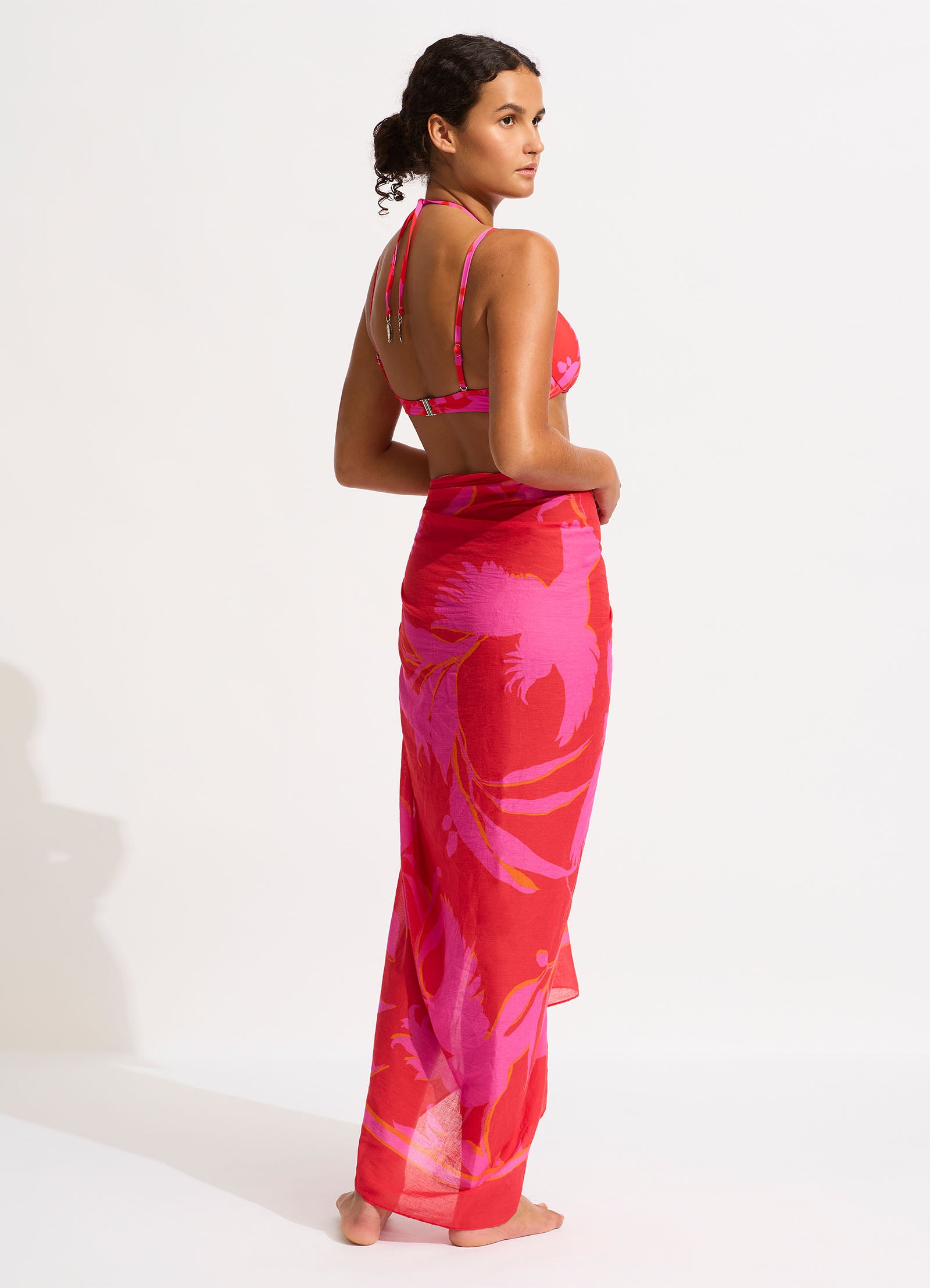 Birds Of Paradise Sarong - Chilli Red - Chilli Red view 3