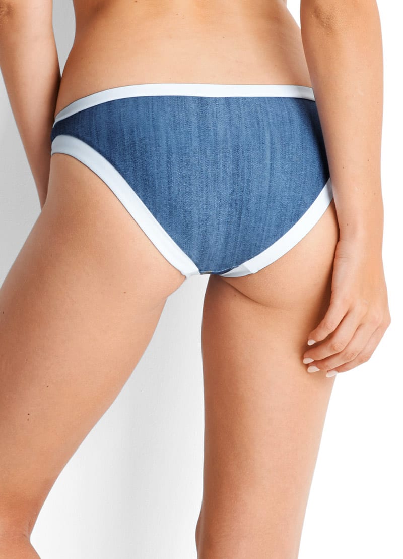Block Party Hipster Bikini Bottom - Denim - 8 view 2