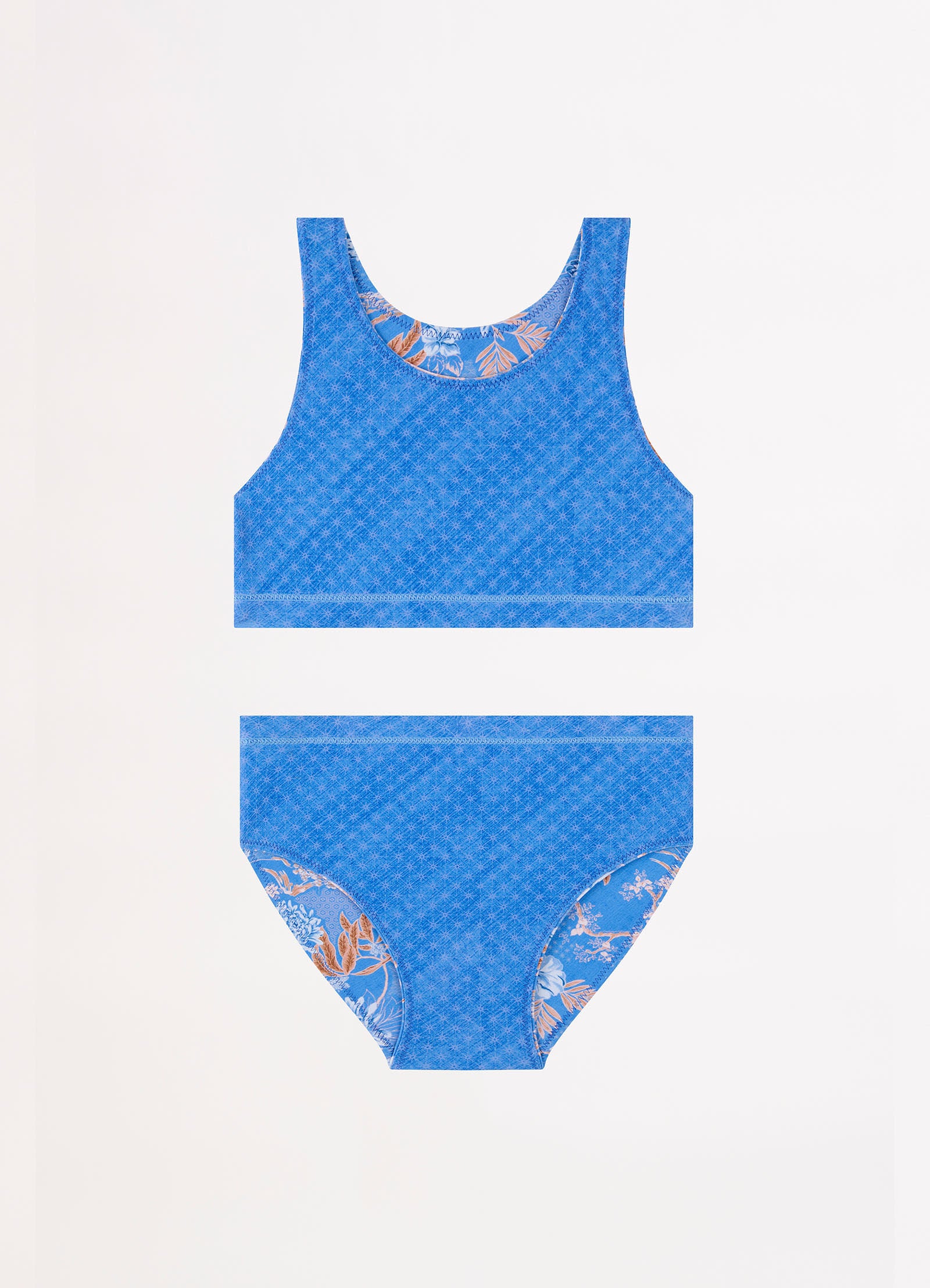 Blue Fuji Girls Reversible Bikini - Starlight - Starlight view 2
