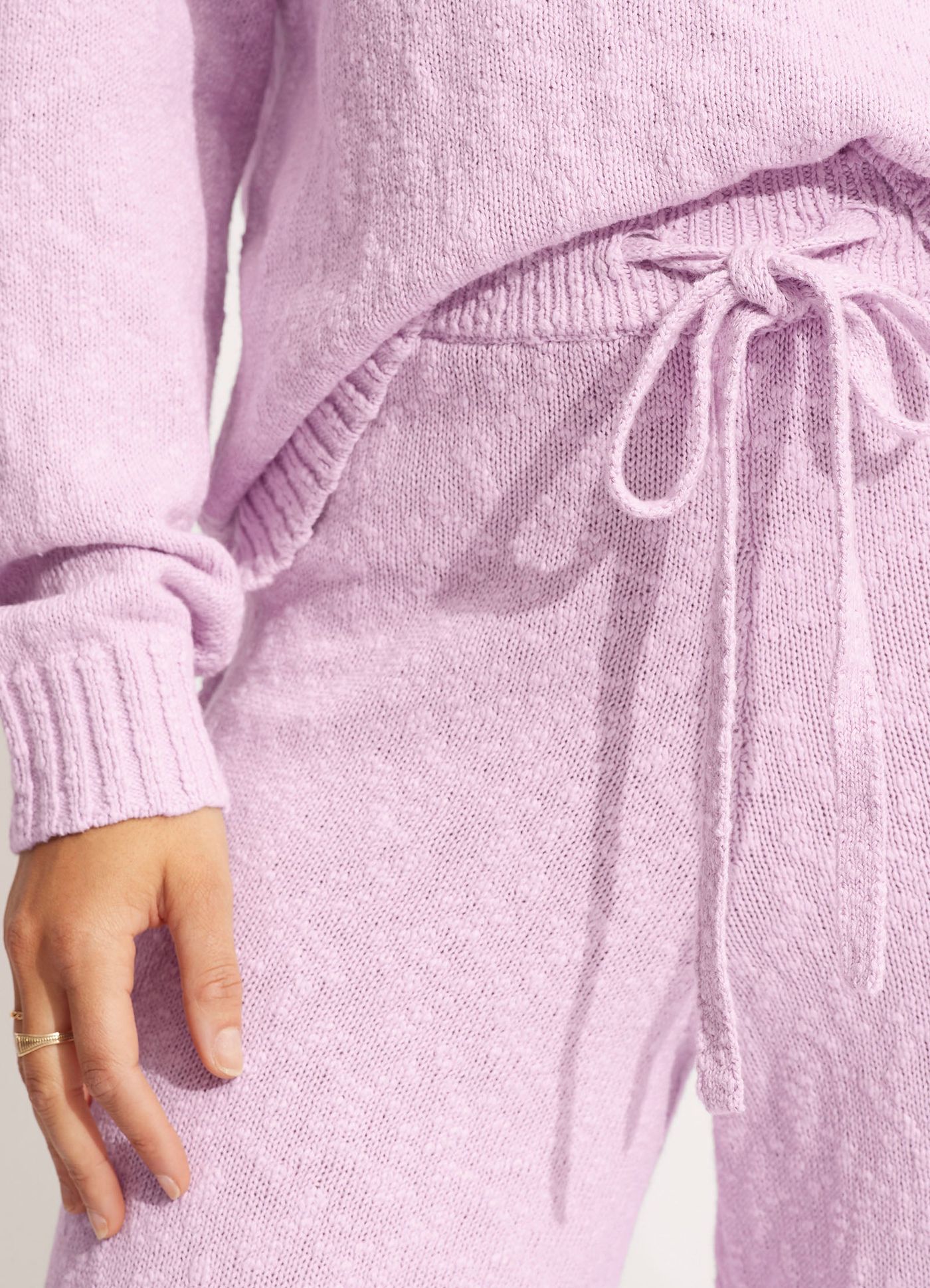 Boucle Knit Pant  - Lilac - Lilac view 2