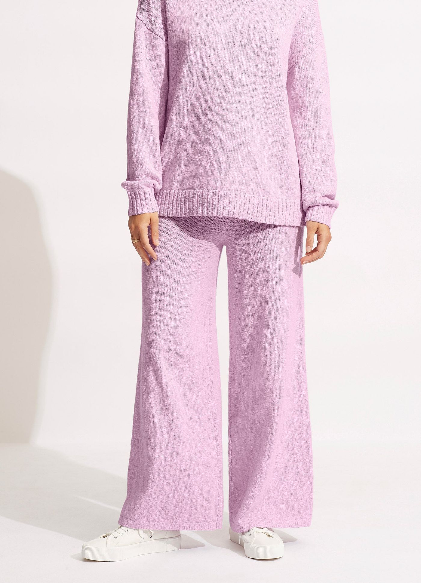 Boucle Knit Pant  - Lilac - Lilac view 3