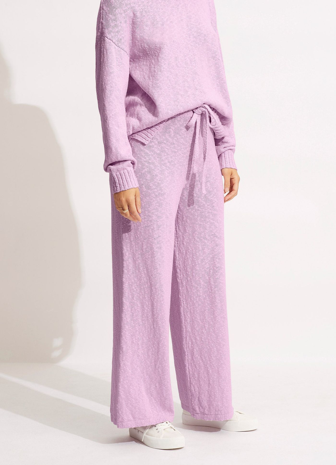 Boucle Knit Pant  - Lilac - Lilac view 4