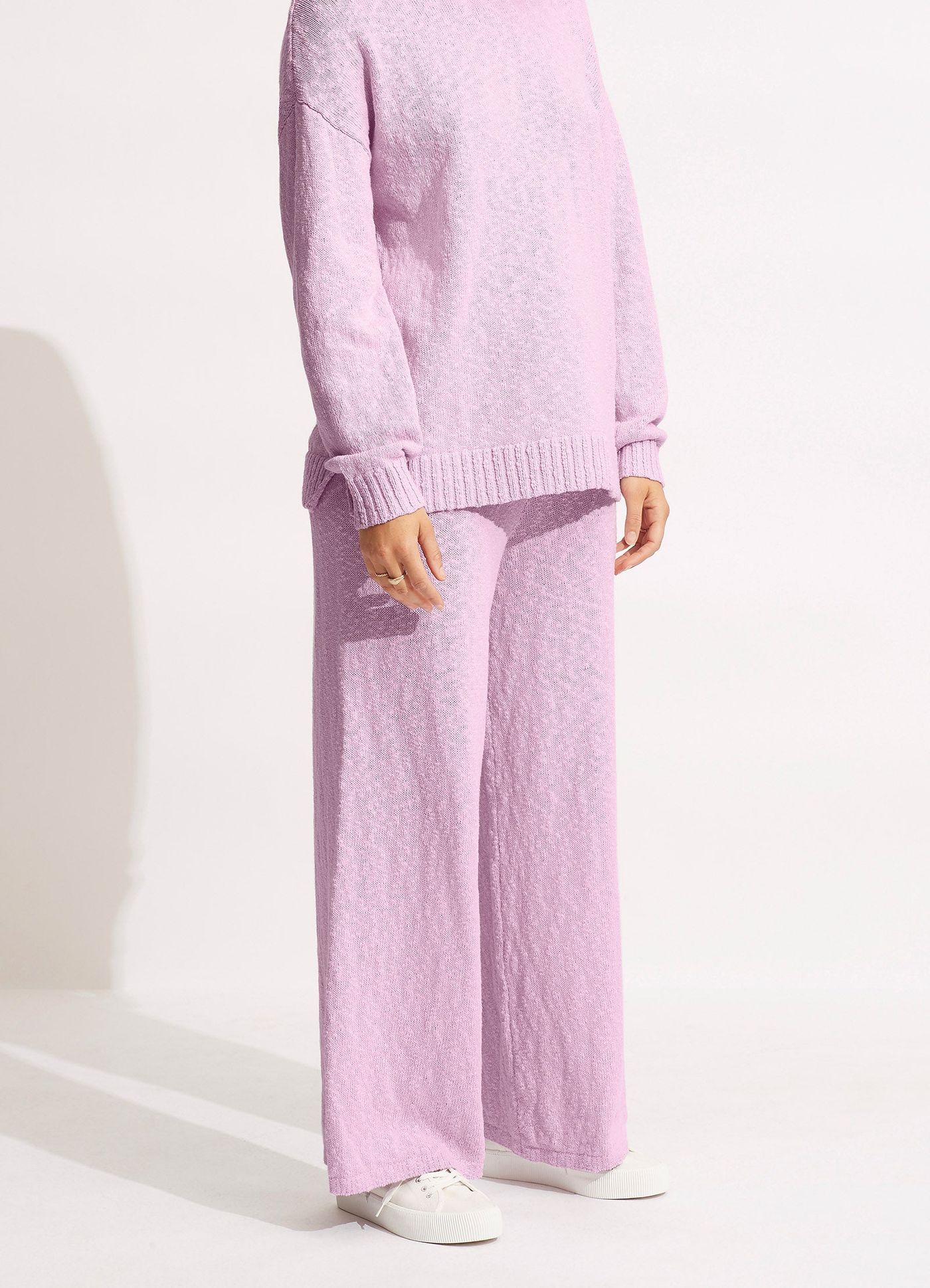 Boucle Knit Pant  - Lilac - Lilac view 5