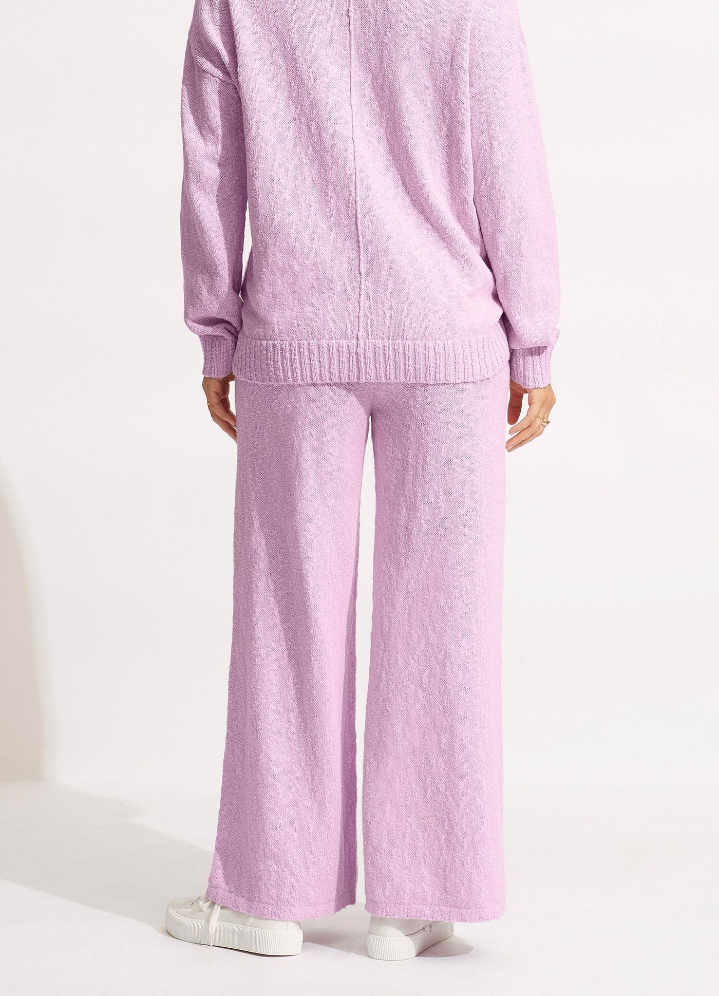 Boucle Knit Pant  - Lilac - Lilac view 6
