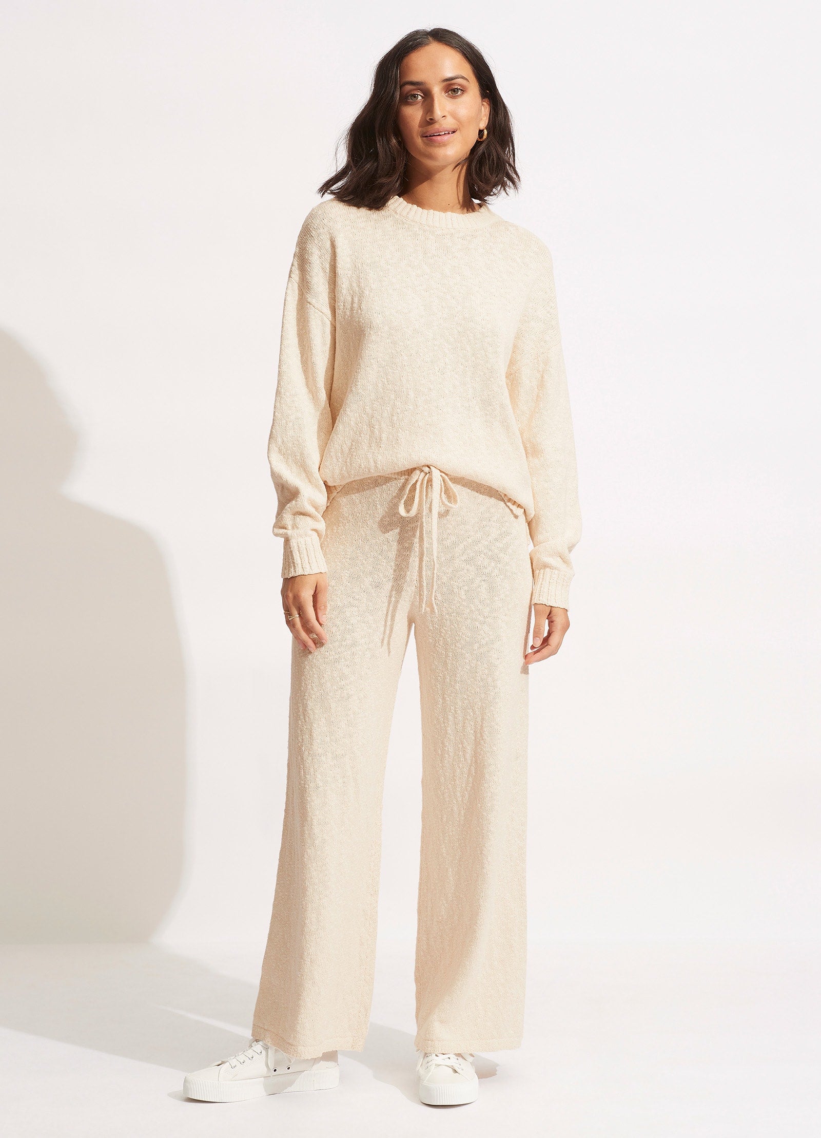 Boucle Knit Pant  - Sand - Sand view 2