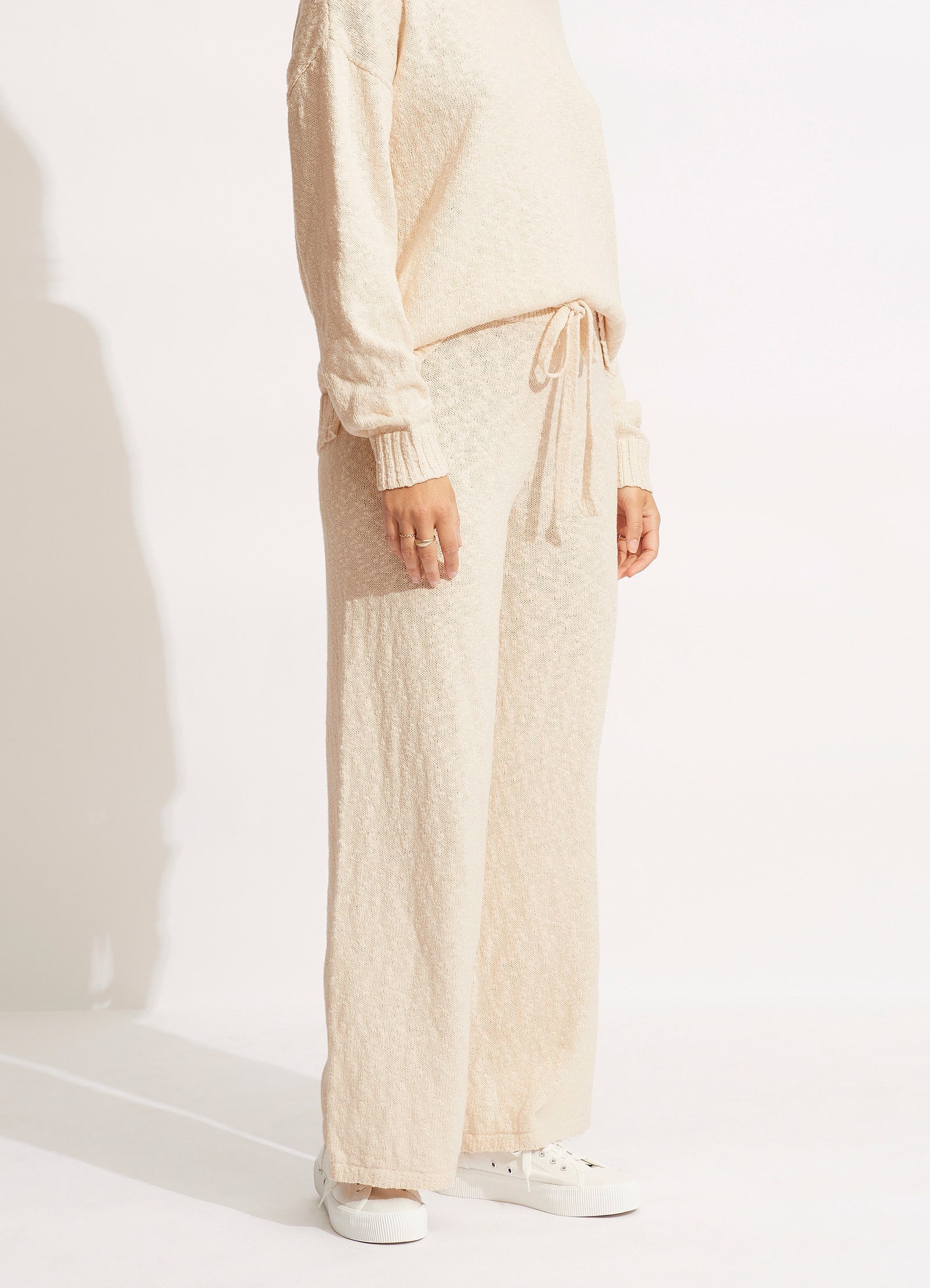 Boucle Knit Pant  - Sand - Sand view 3