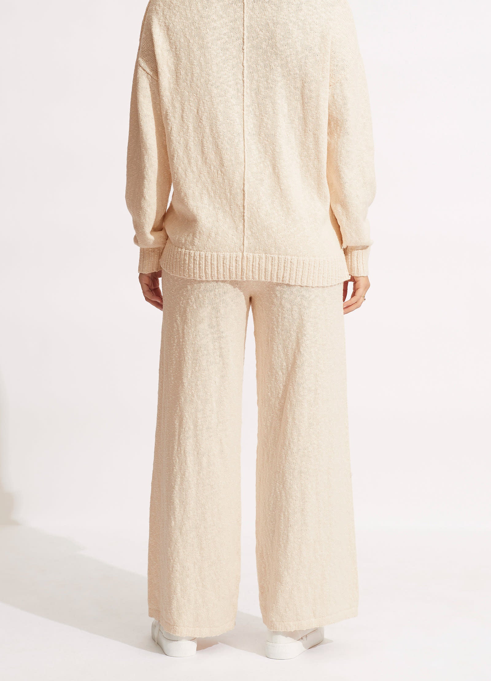 Boucle Knit Pant  - Sand - Sand view 4