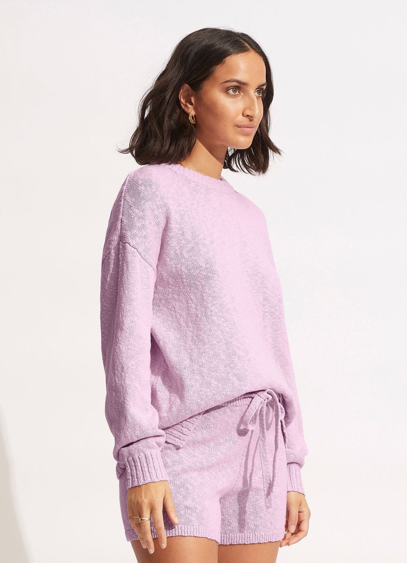 Boucle Sweater - Lilac - Lilac view 3