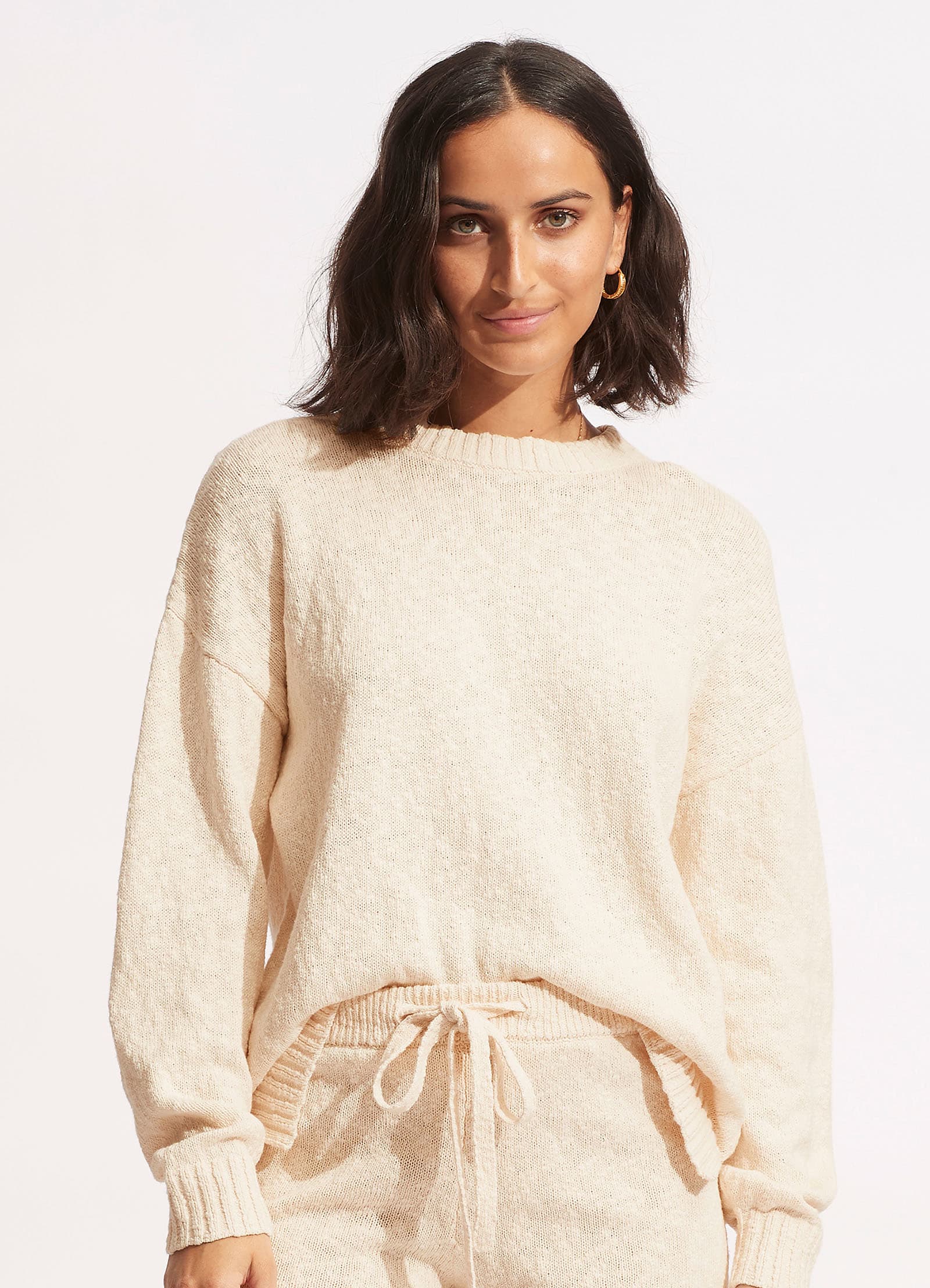 Boucle Sweater - Sand - Sand view 3